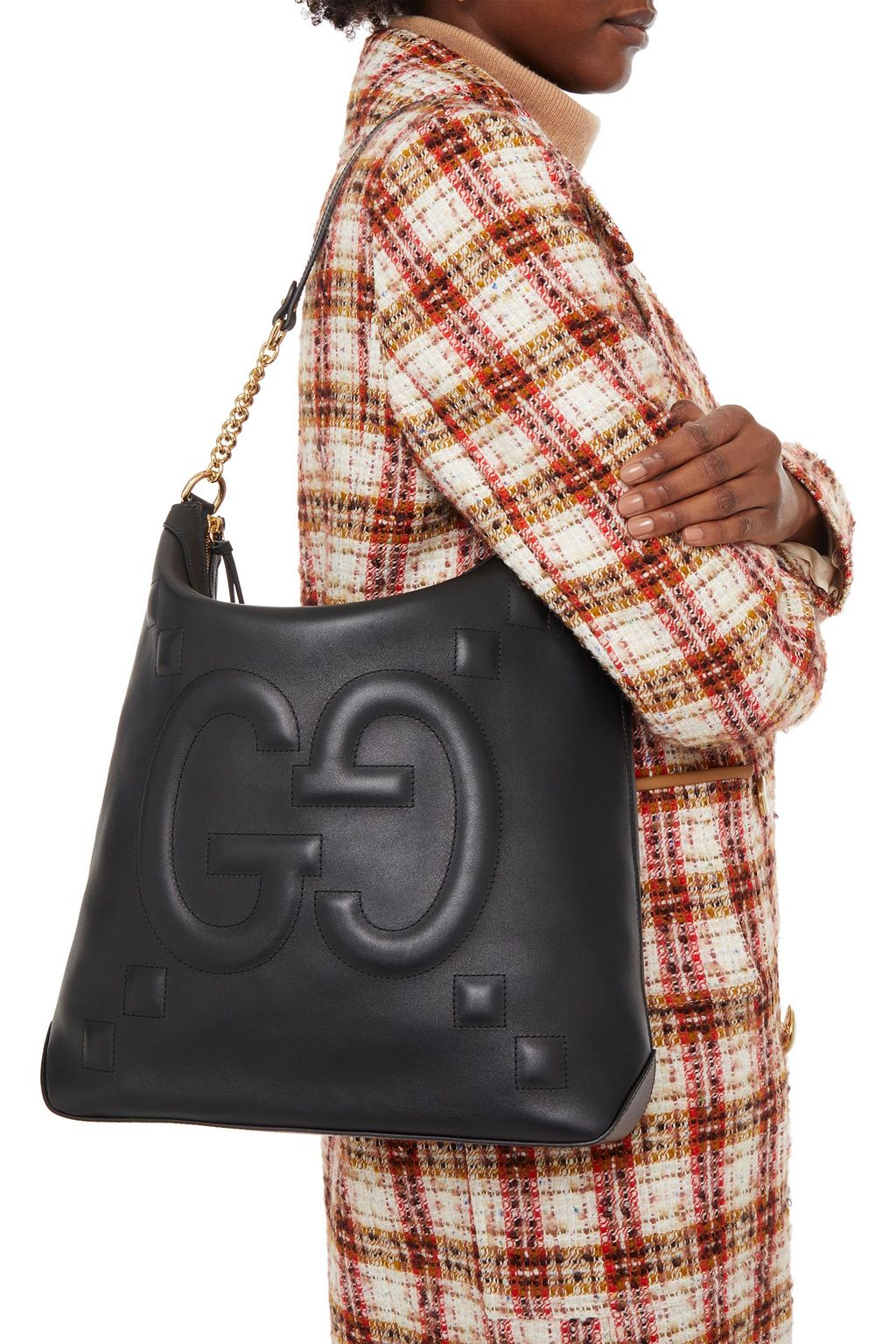 gg embossed shoulder bag