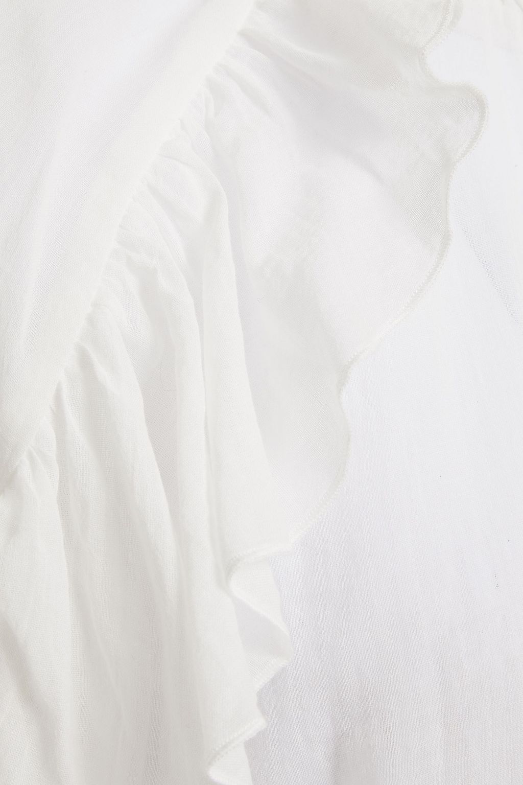 MAJE Ruffled cotton-gauze blouse