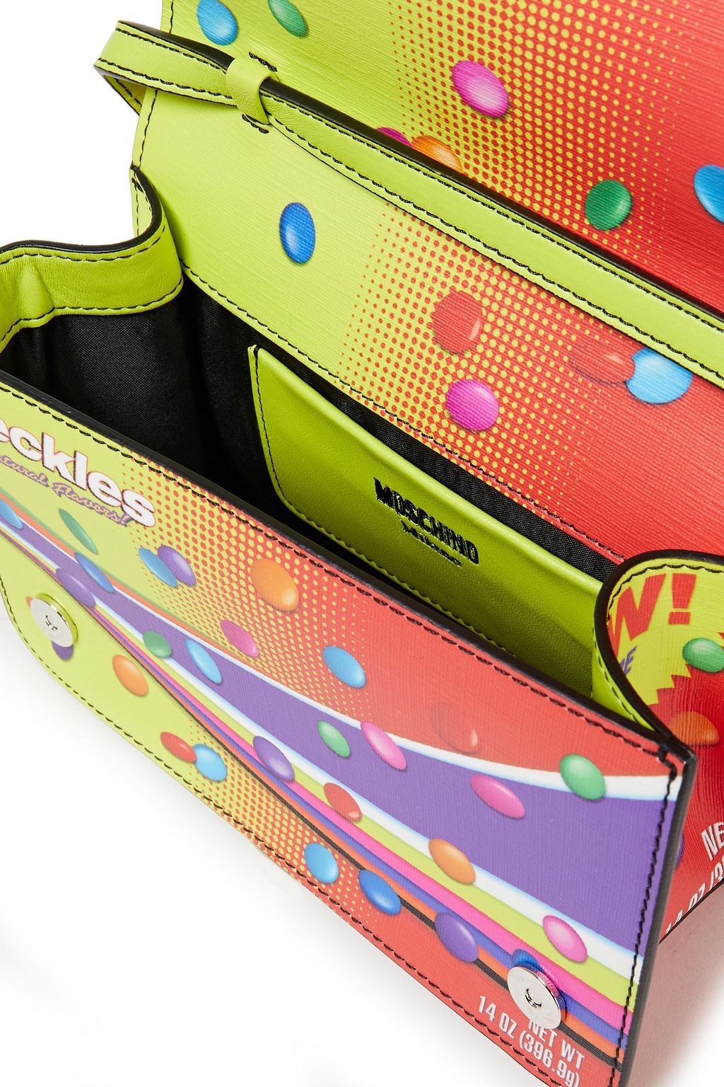 MOSCHINO Printed textured-PVC shoulder bag