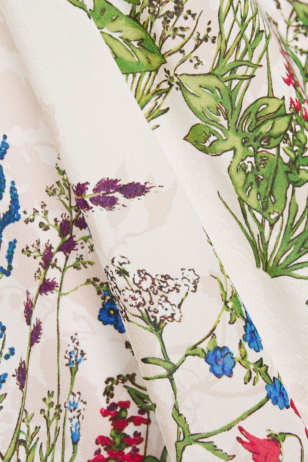 MAJE Floral-print silk crepe de chine top