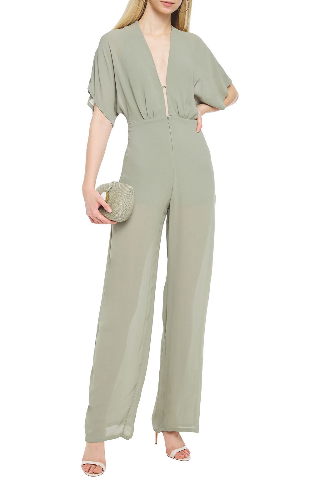 REFORMATION Jumpsuit aus Crêpe mit Falten