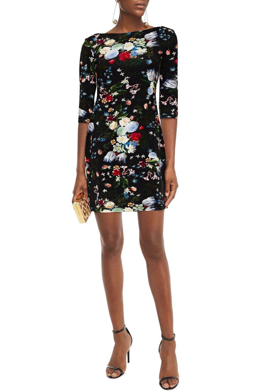 ERDEM Reese floral-print stretch-jersey mini dress