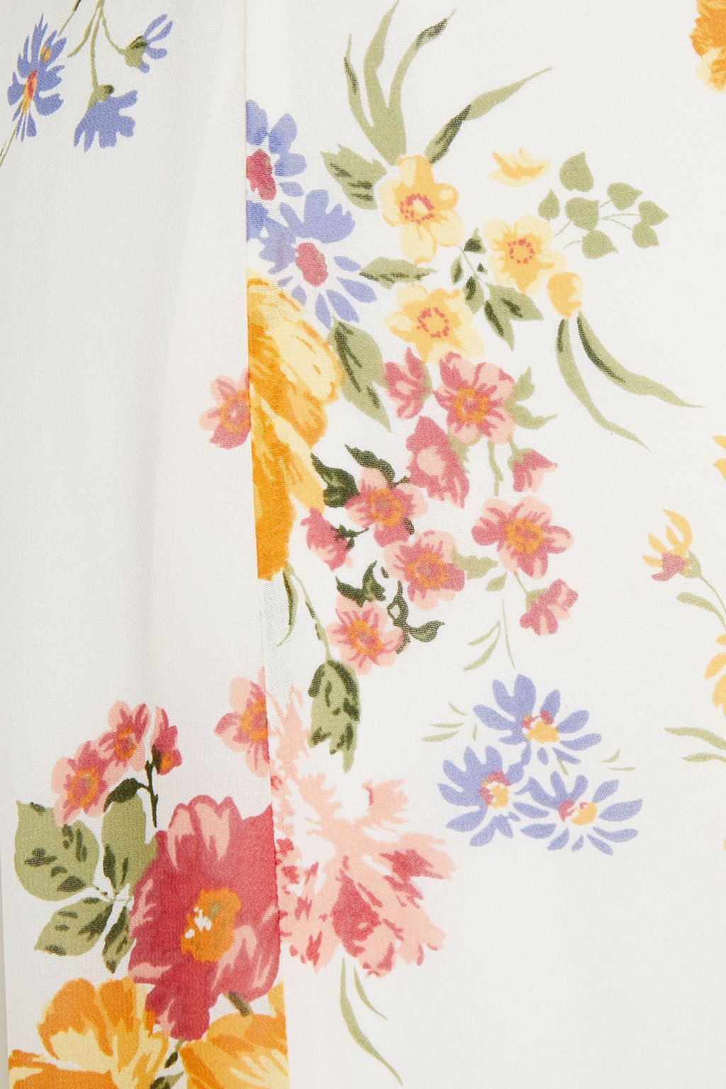 REFORMATION Shirred floral-print crepe dress
