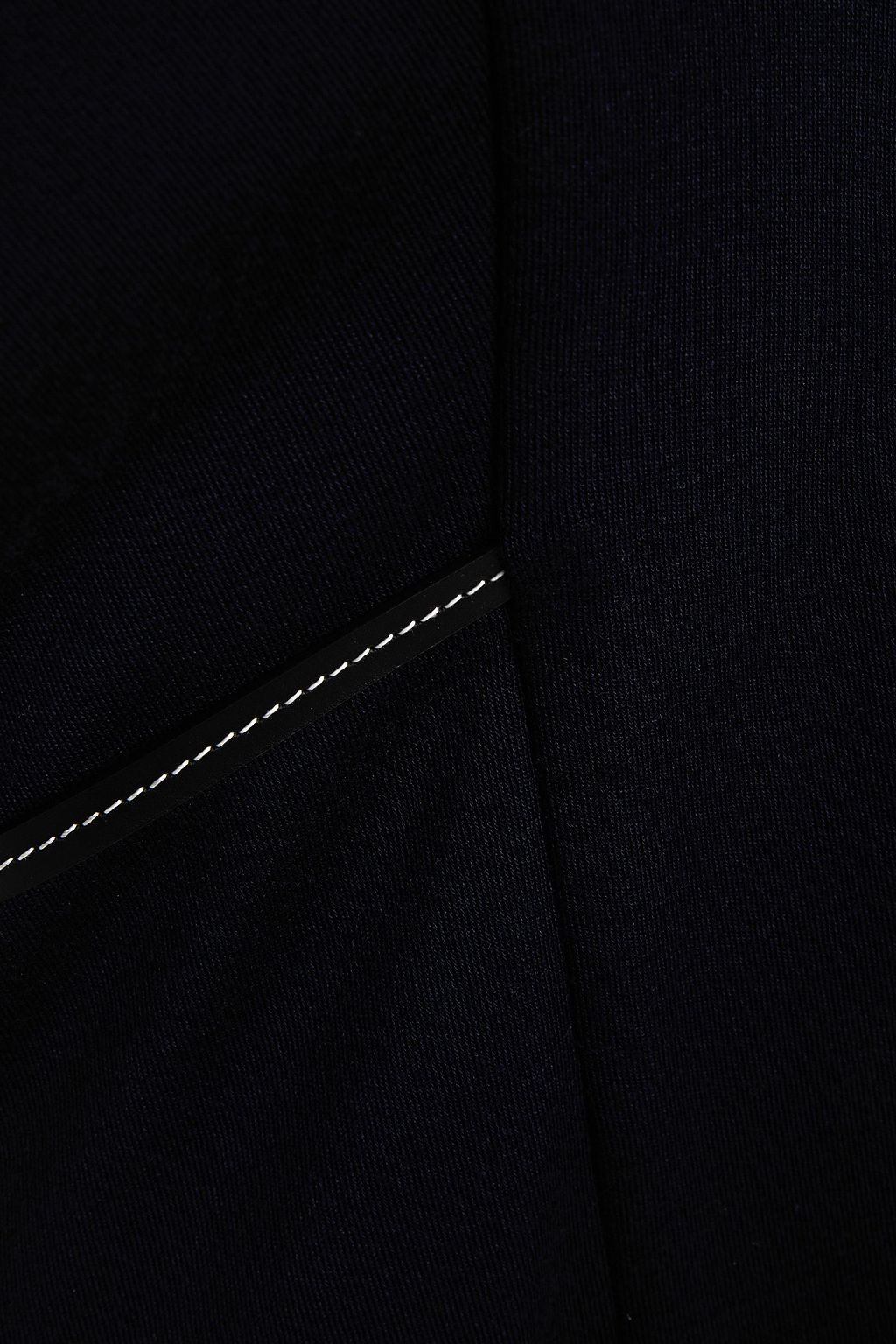 LANVIN Minikleid aus Woll-Jersey mit Lederbesatz