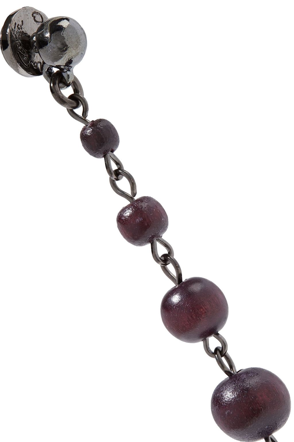 OSCAR DE LA RENTA Gunmetal-tone bead earrings