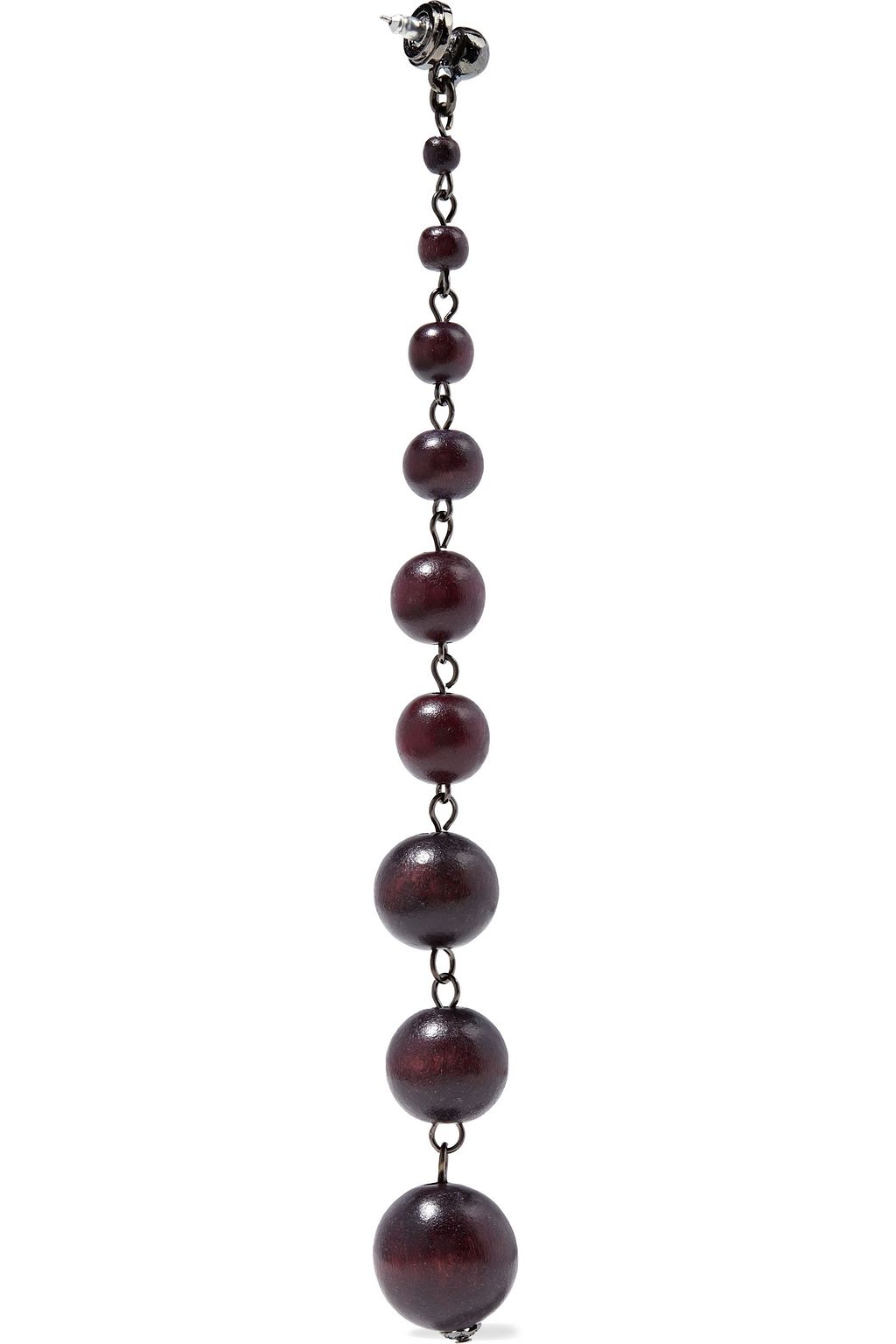 OSCAR DE LA RENTA Gunmetal-tone bead earrings