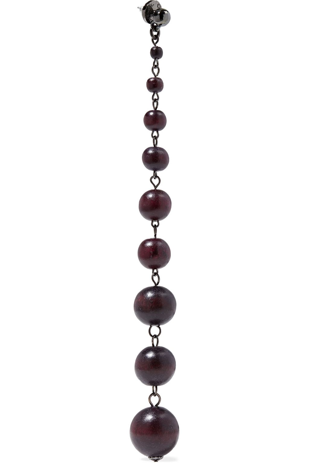 OSCAR DE LA RENTA Gunmetal-tone bead earrings