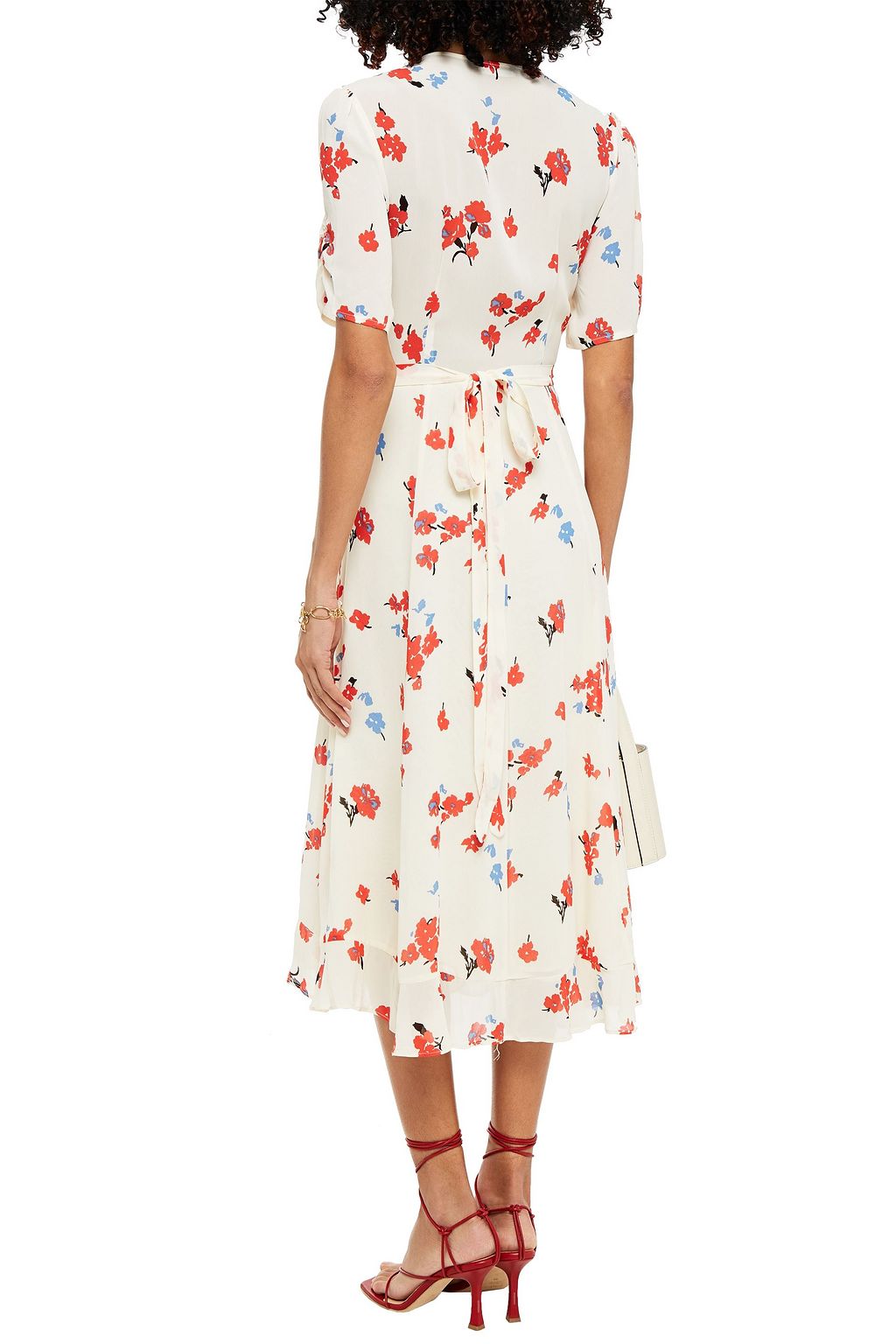 REFORMATION Napa floral-print crepe midi wrap dress