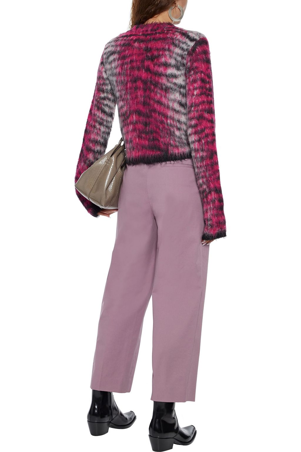 ACNE STUDIOS Brushed zebra-jacquard sweater