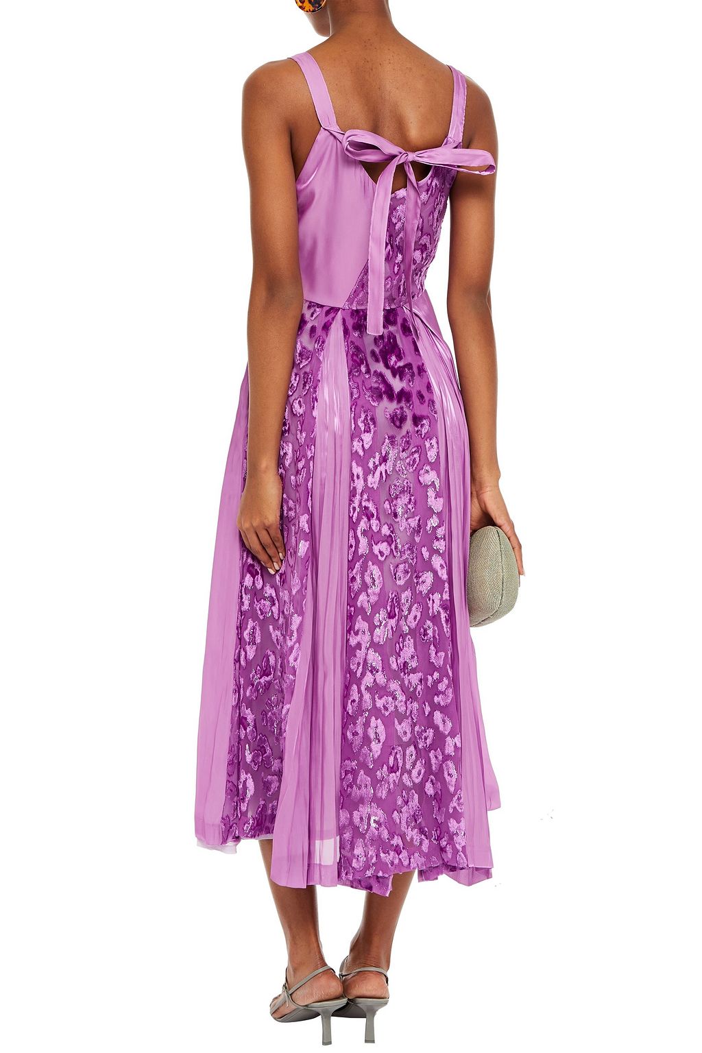 REJINA PYO Rosa fil coupé chiffon and crepe de chine midi dress