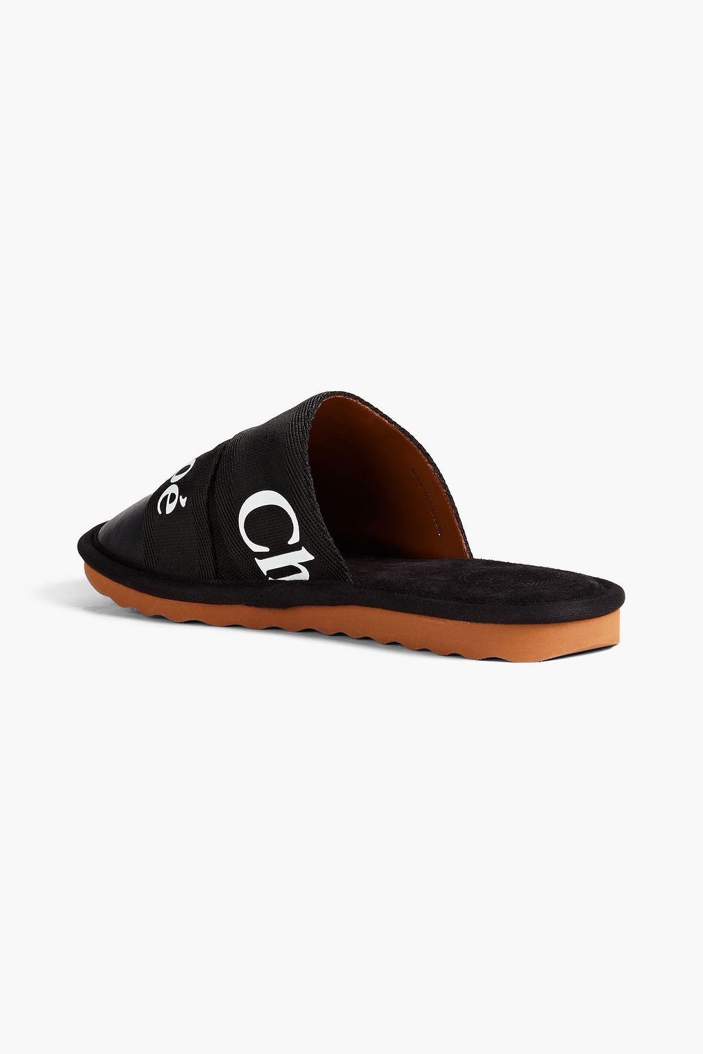 CHLOÉ Pebbled-leather slippers