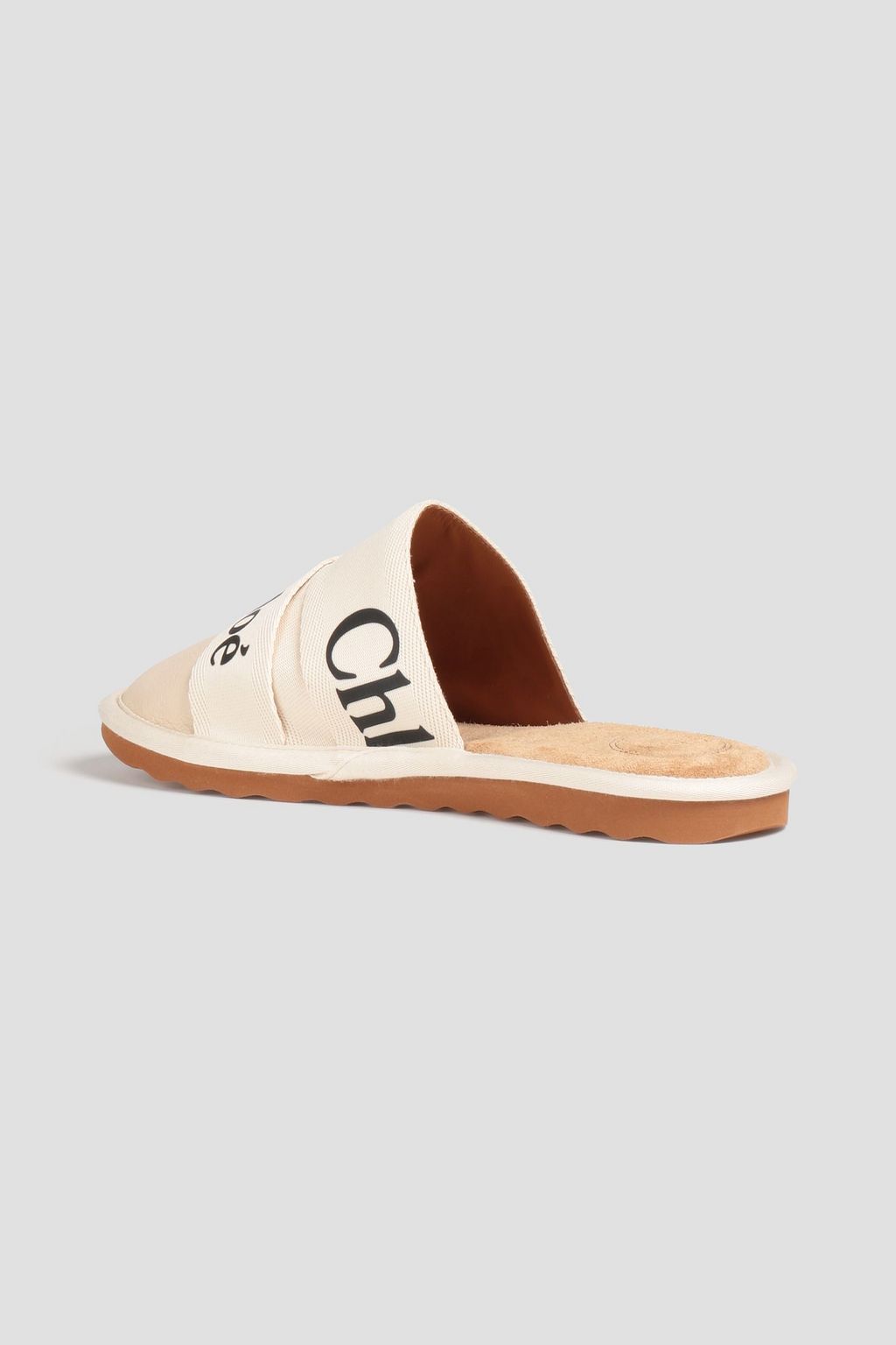 CHLOÉ Pebbled-leather slippers