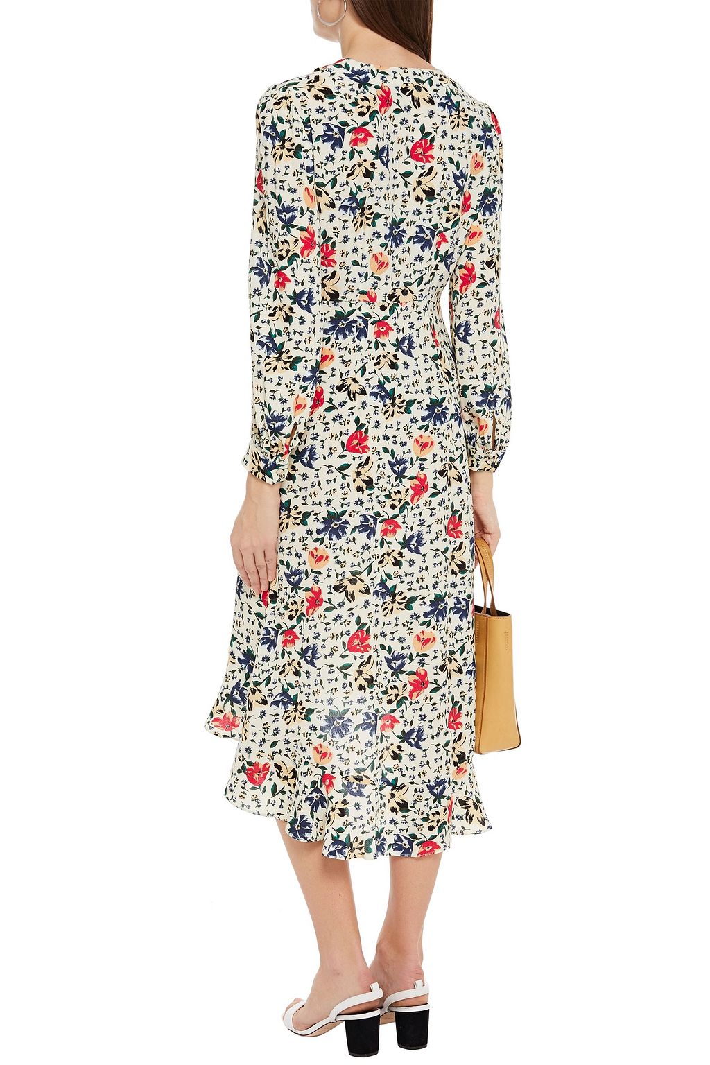 BA&SH Paloma wrap-effect floral-print crepe dress