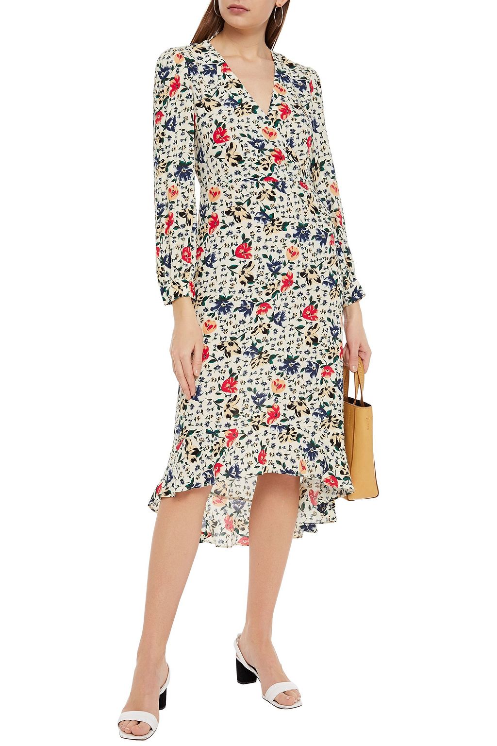 BA&SH Paloma wrap-effect floral-print crepe dress