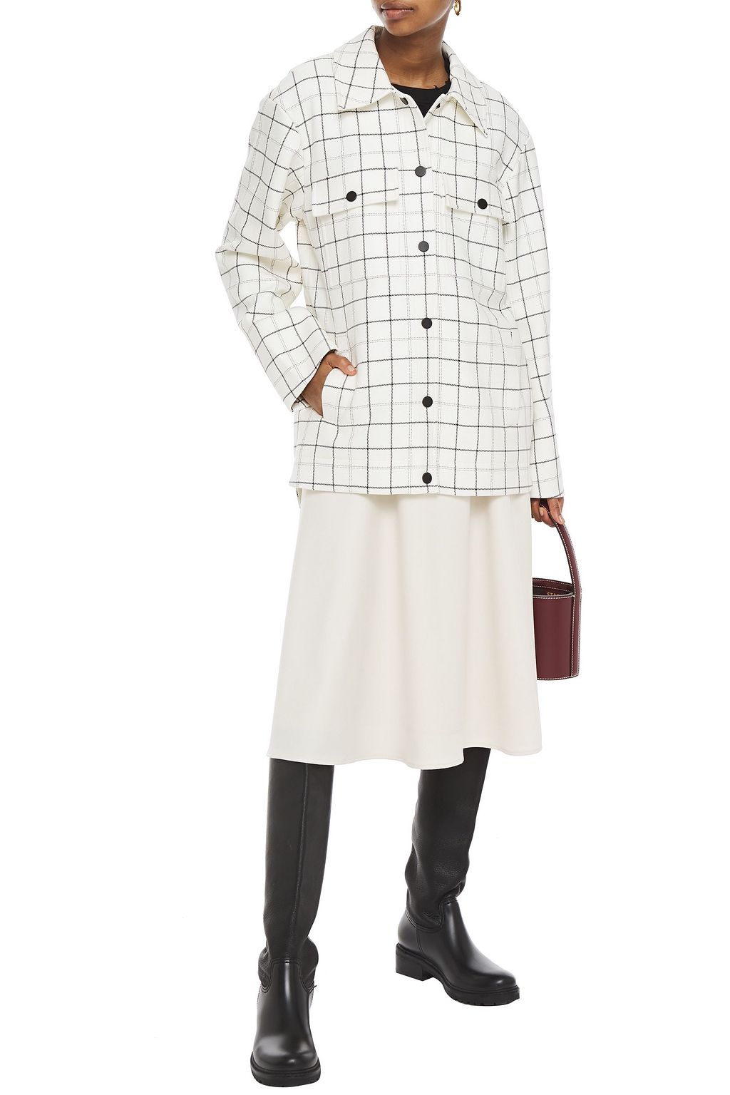 TIBI Checked twill jacket