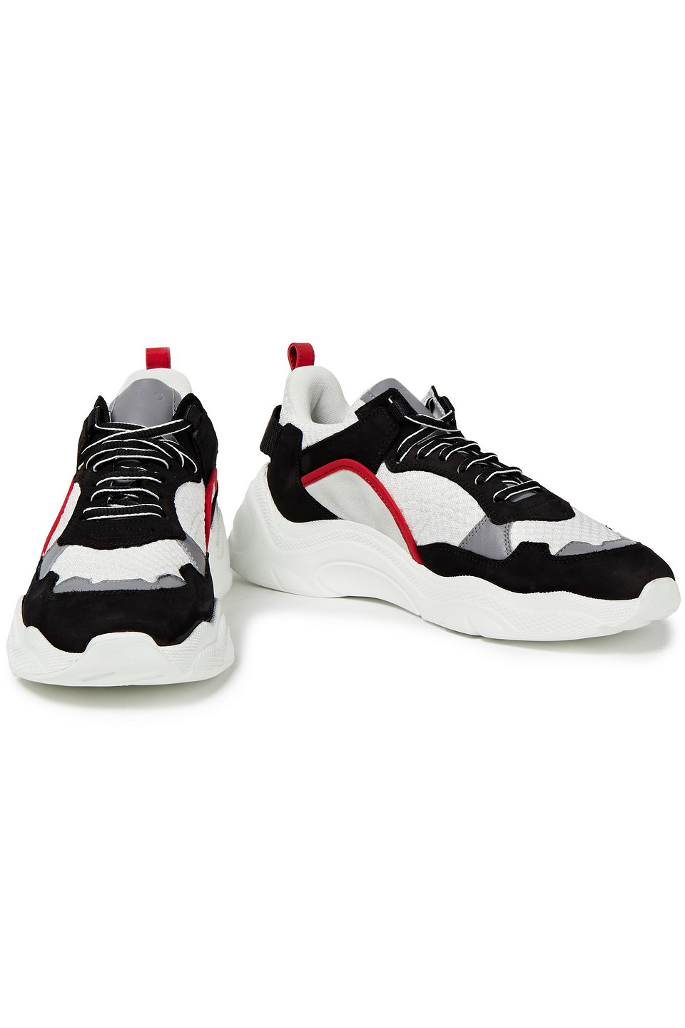 Iro Curve Runner Suede-trimmed Mesh And Leather Sneakers In White | ModeSens