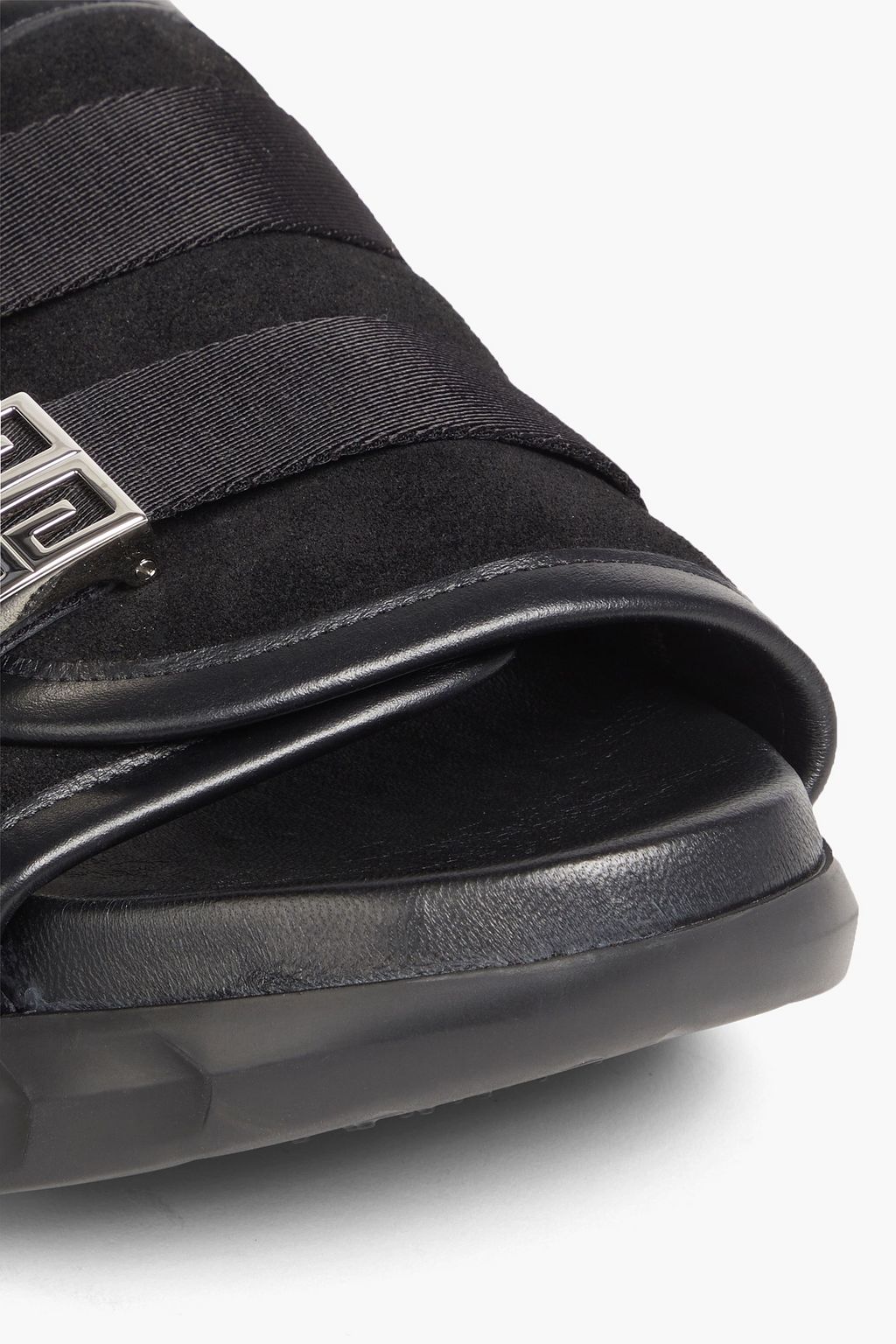 GIVENCHY Marshmallow buckled suede and rubber sandals