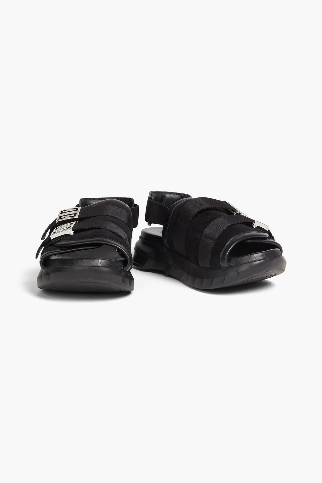 GIVENCHY Marshmallow buckled suede and rubber sandals