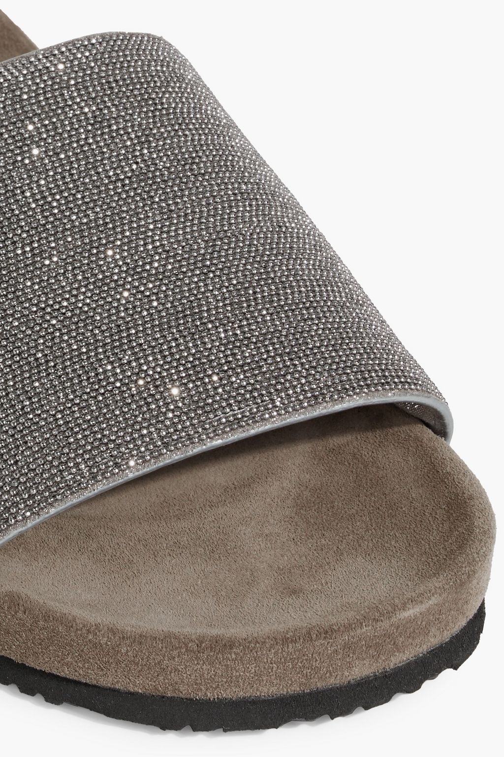 BRUNELLO CUCINELLI Bead-embellished suede slides