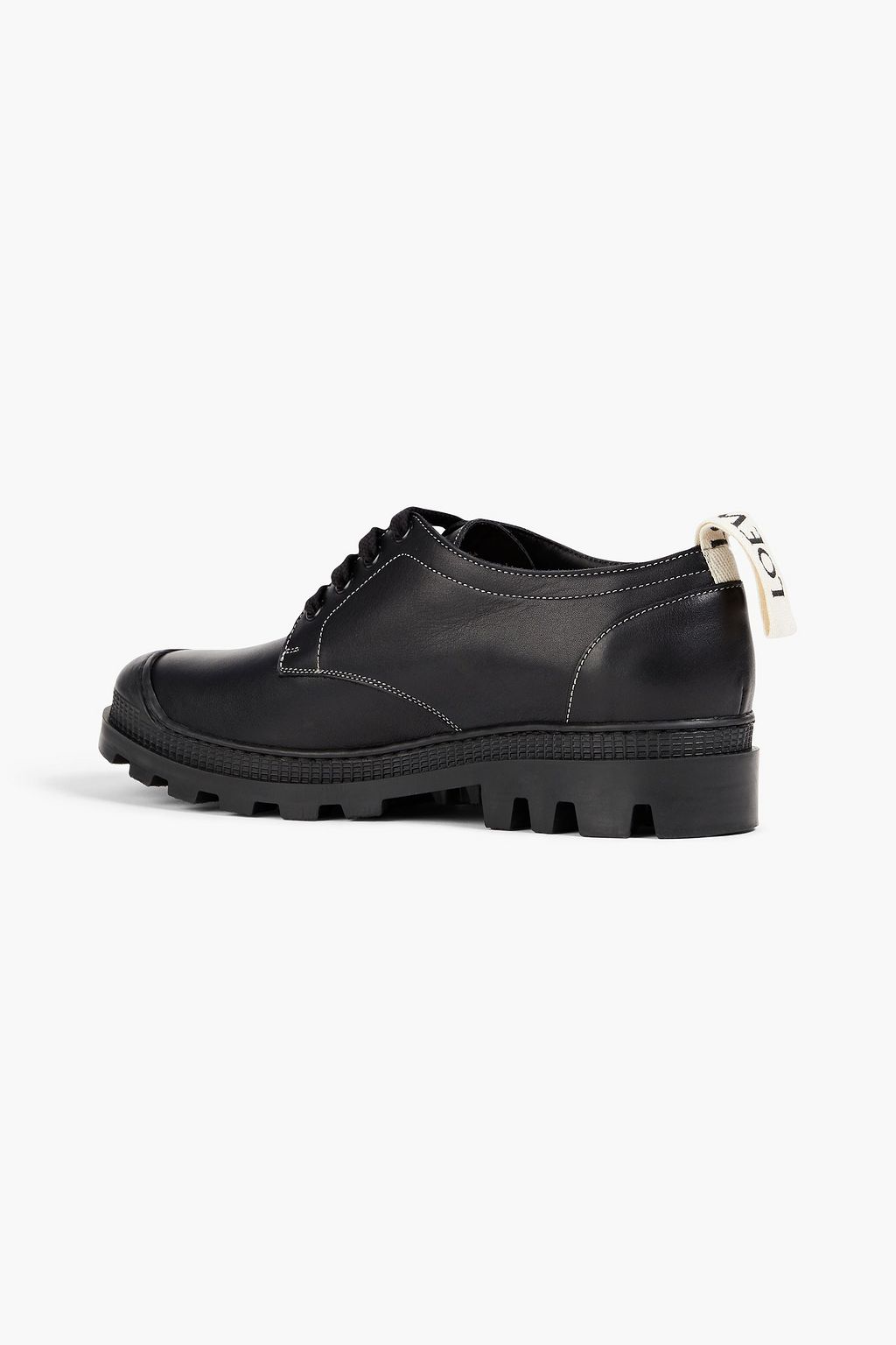 LOEWE レザー ブローグシューズ