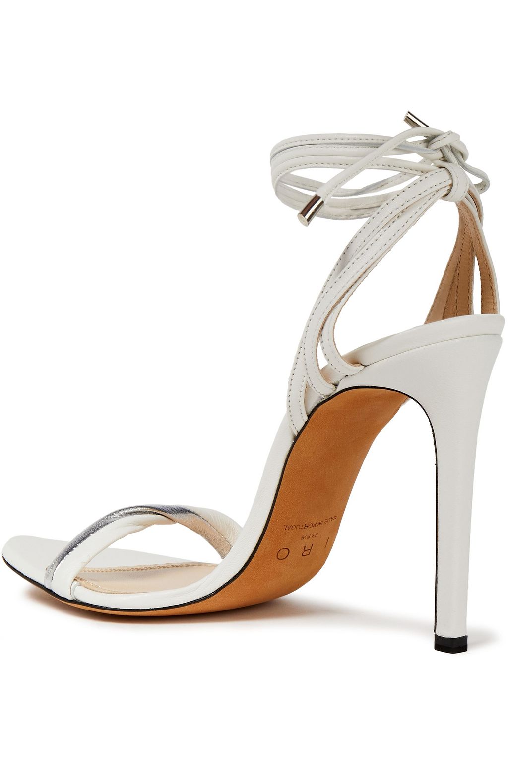IRO Doyle metallic-trimmed leather sandals
