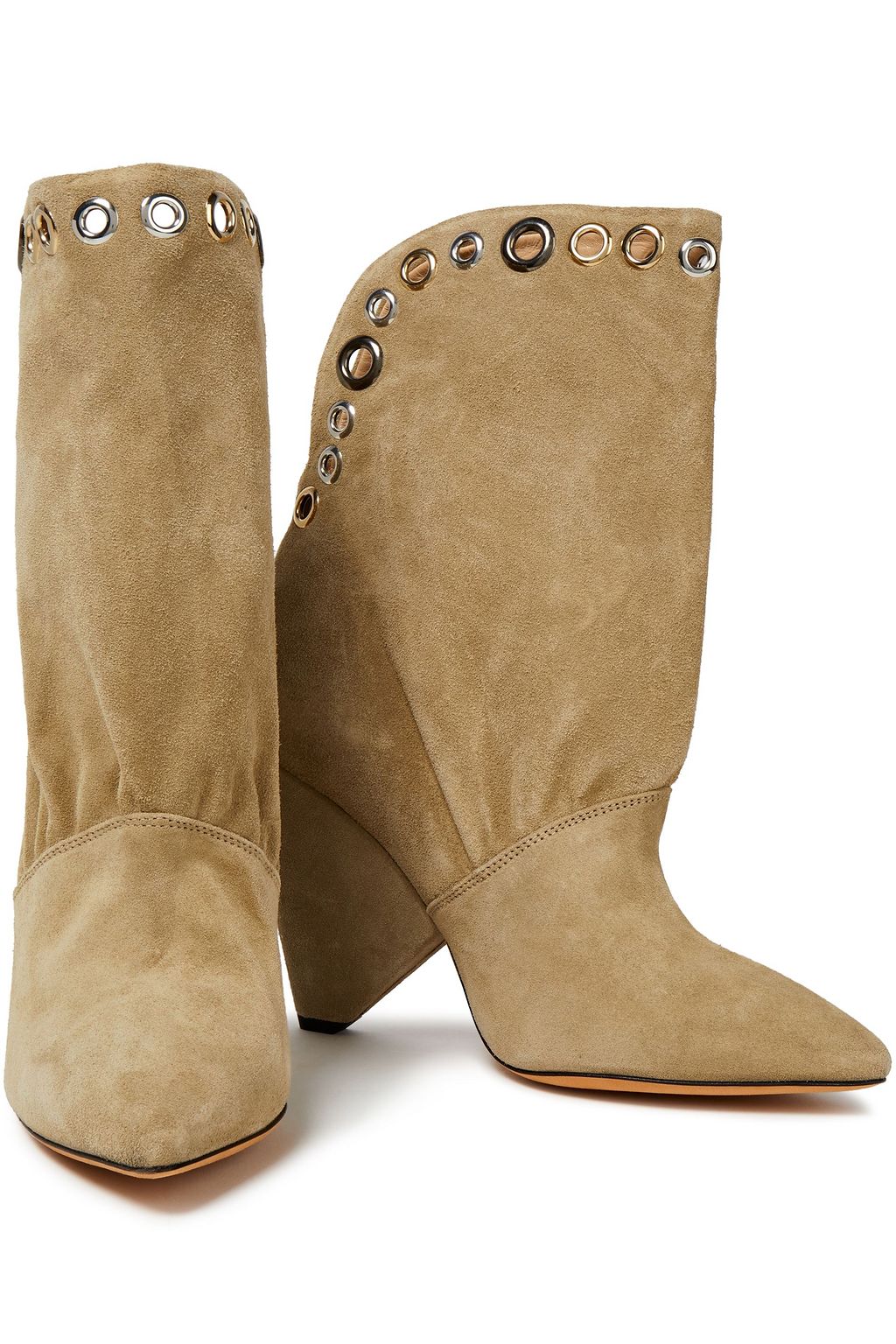 IRO Sudeka eyelet-embellished suede ankle boots