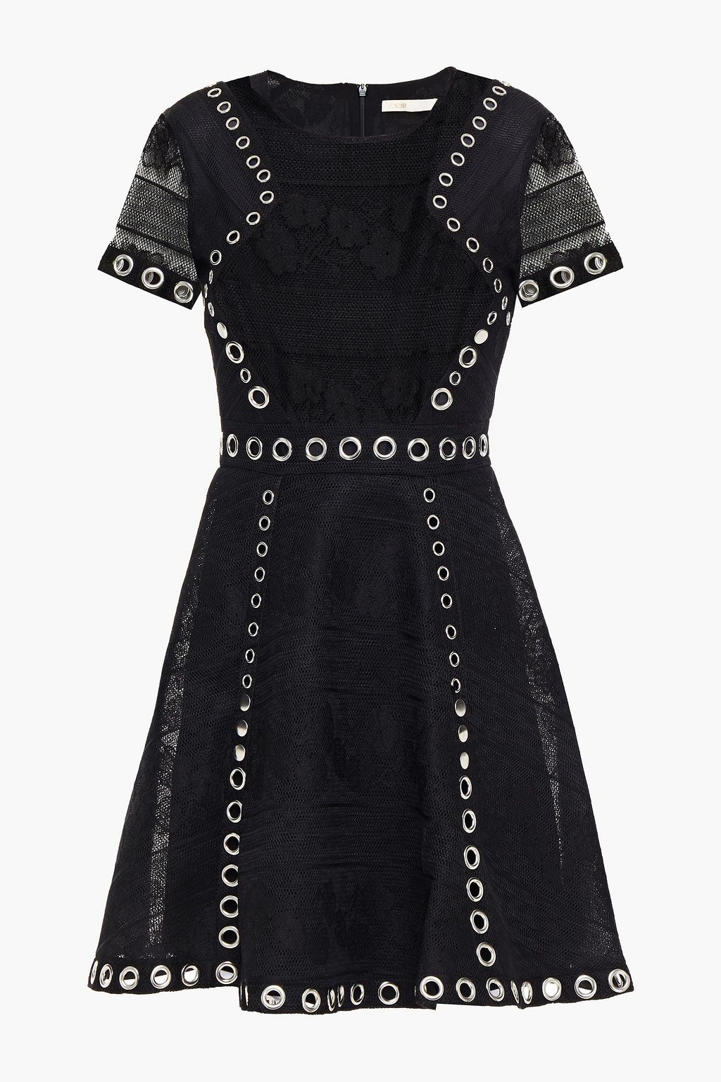 MAJE Eyelet-embellished embroidered tulle mini dress | THE OUTNET