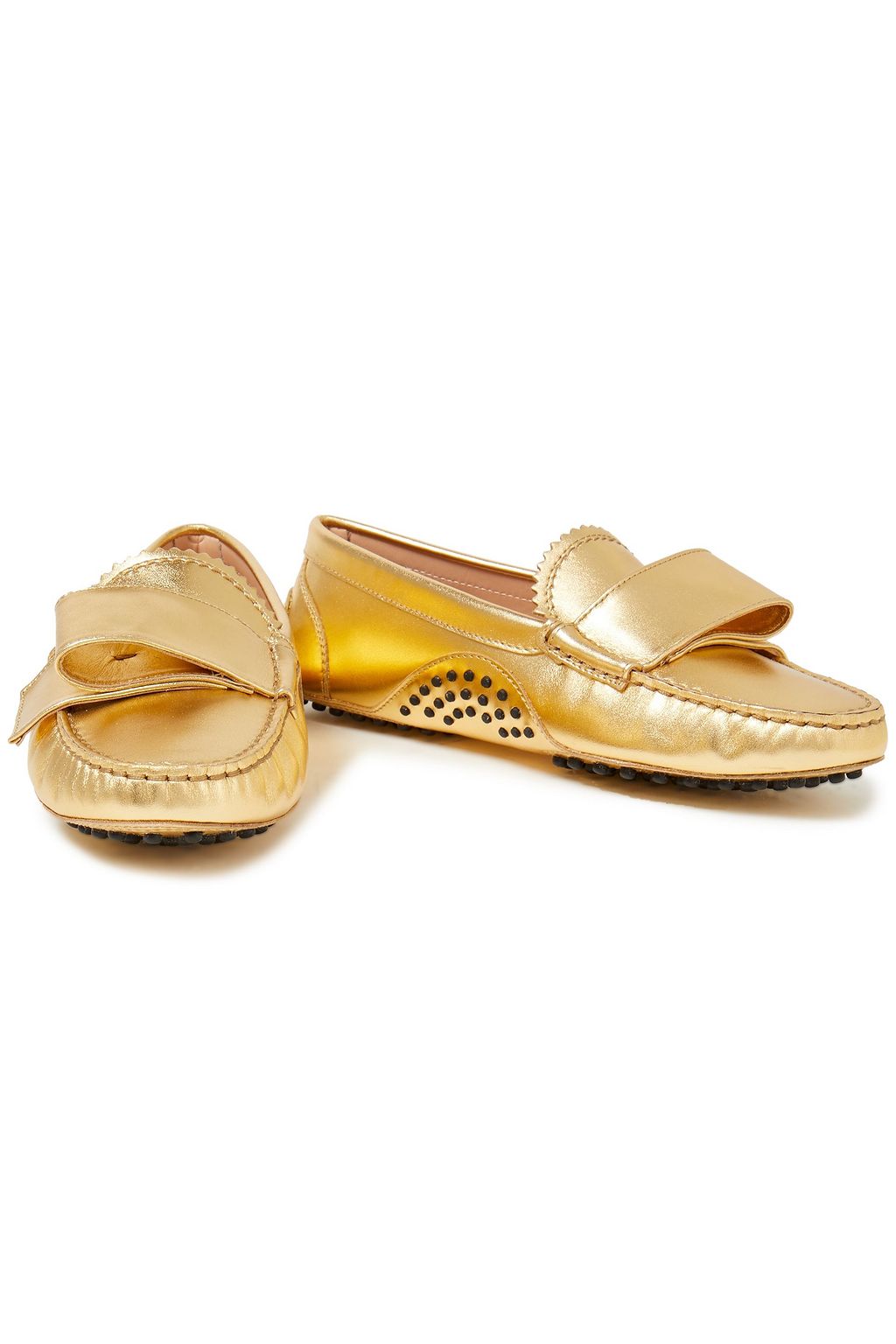 ALESSANDRO DELL'ACQUA X TOD'S Gommino metallic leather loafers