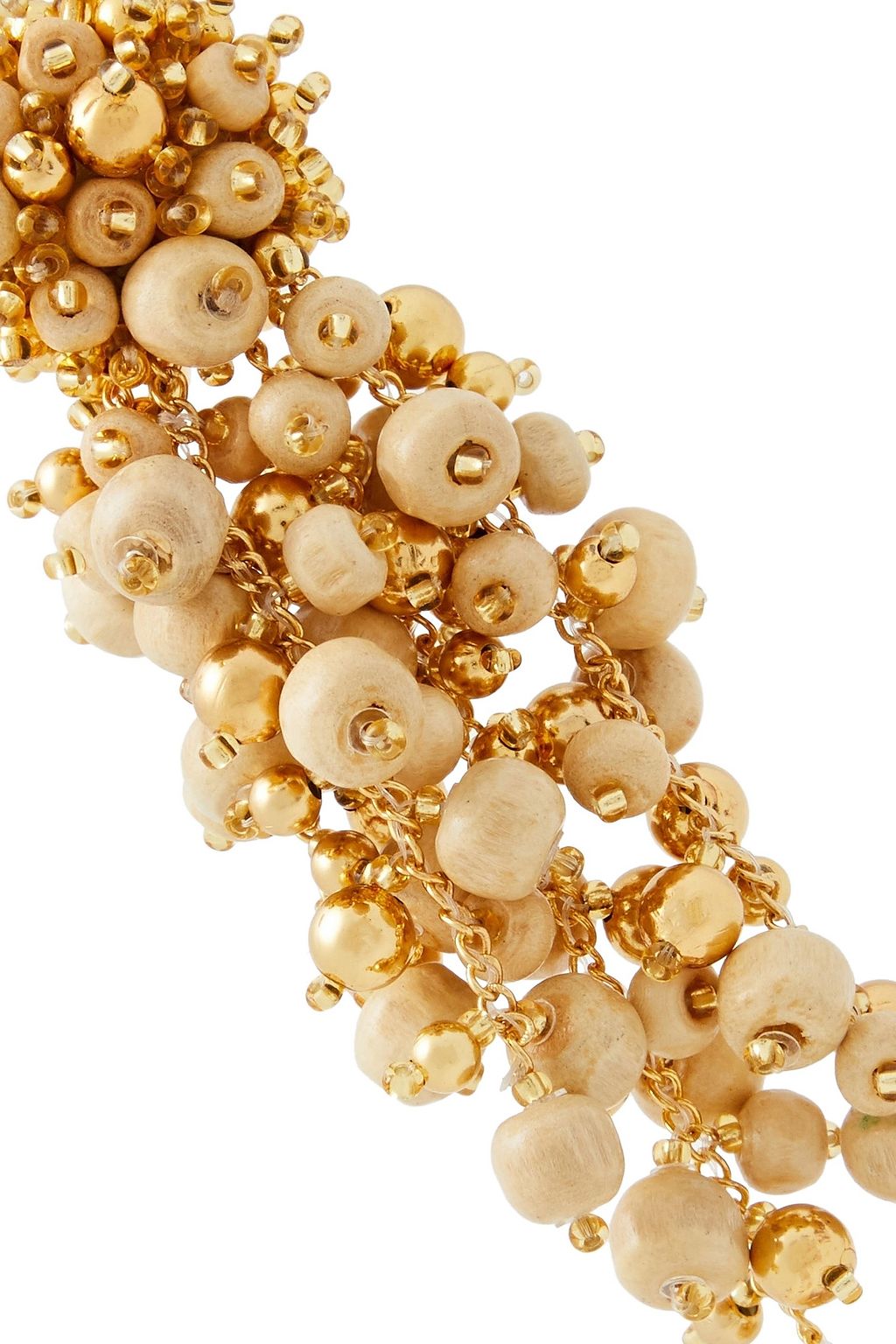 OSCAR DE LA RENTA Gold-tone beaded earrings