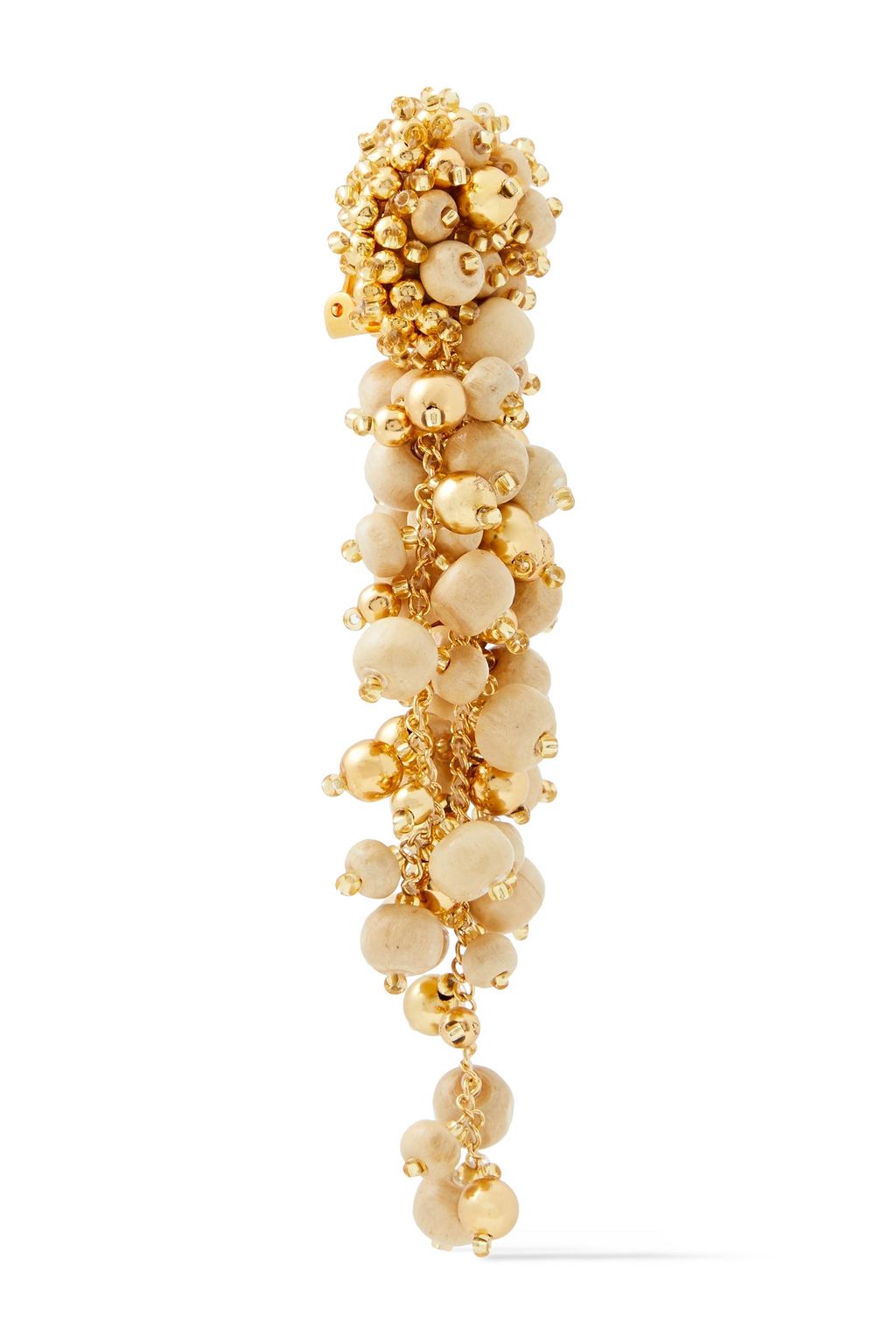 OSCAR DE LA RENTA Gold-tone beaded earrings