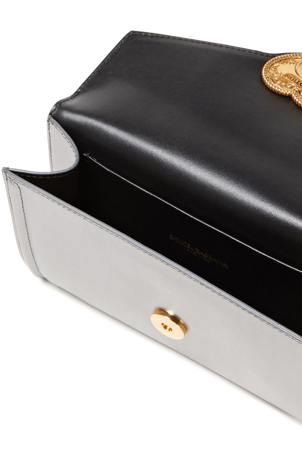 DOLCE&GABBANA Embellished metallic leather belt bag