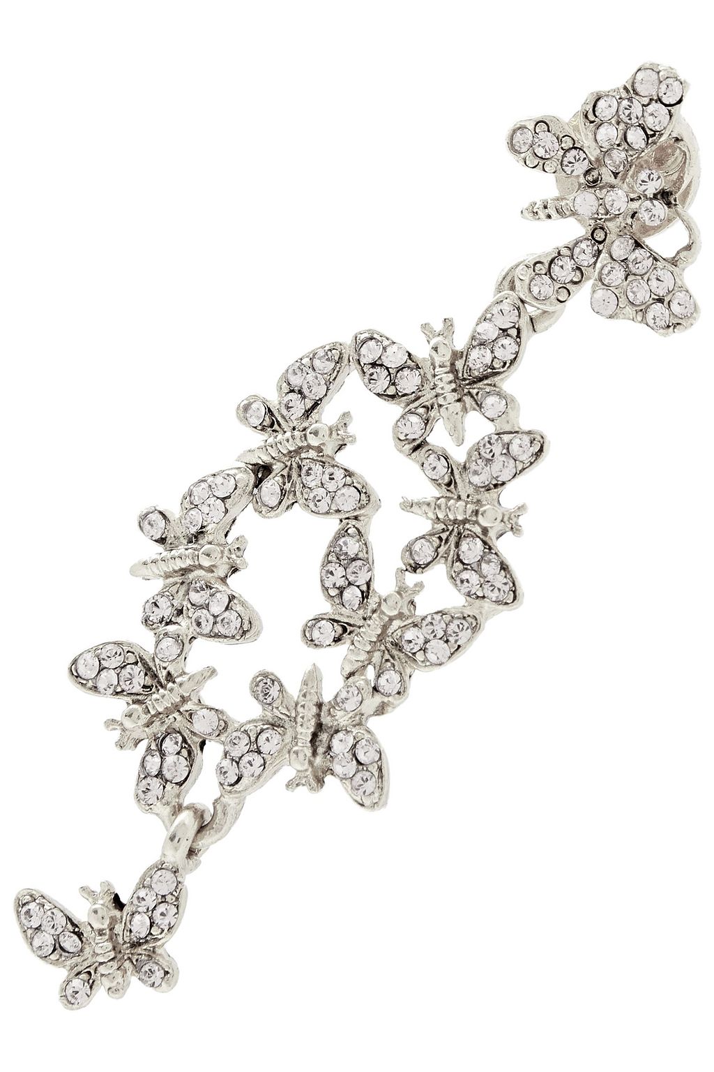OSCAR DE LA RENTA Gold-tone crystal earrings