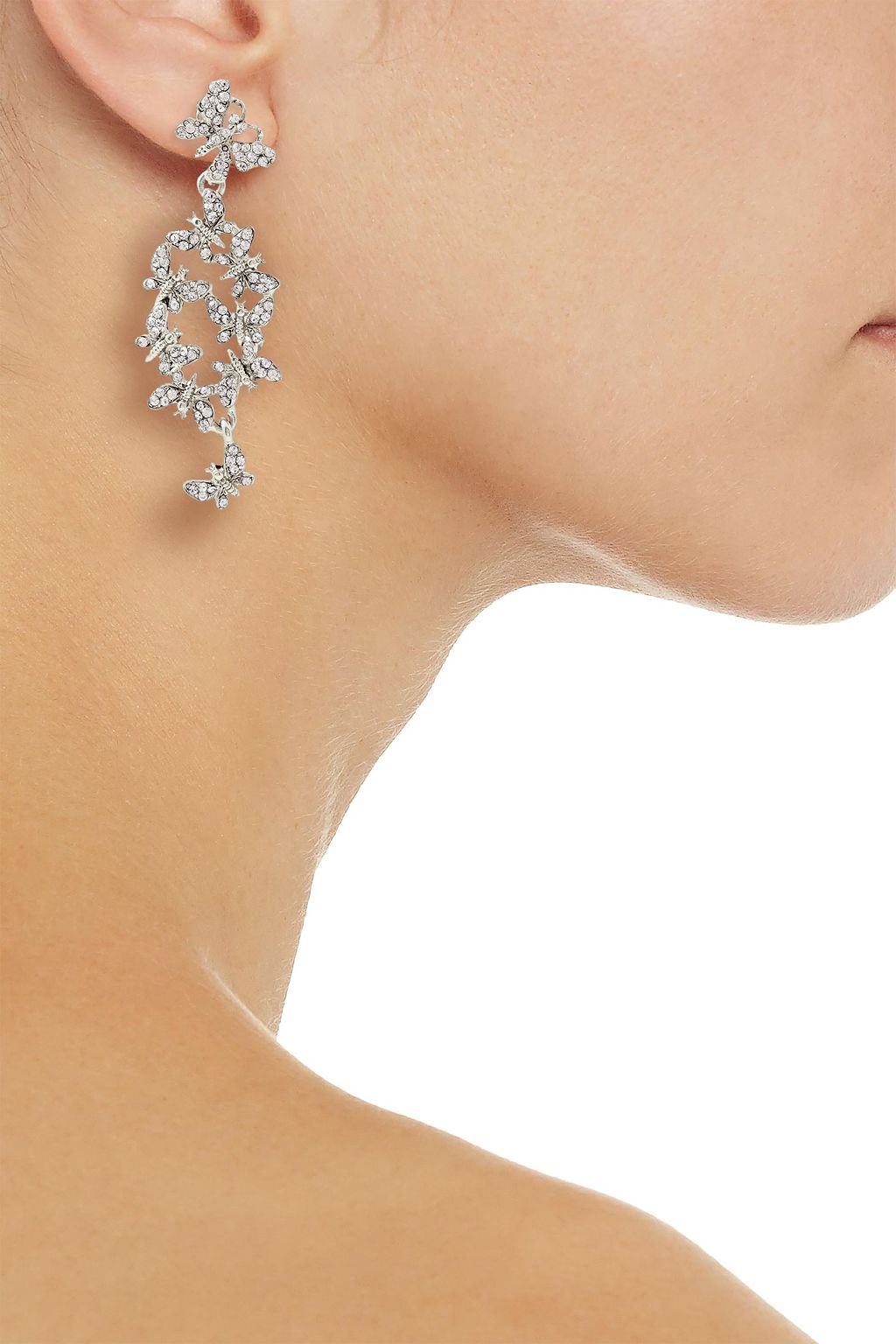 OSCAR DE LA RENTA Gold-tone crystal earrings