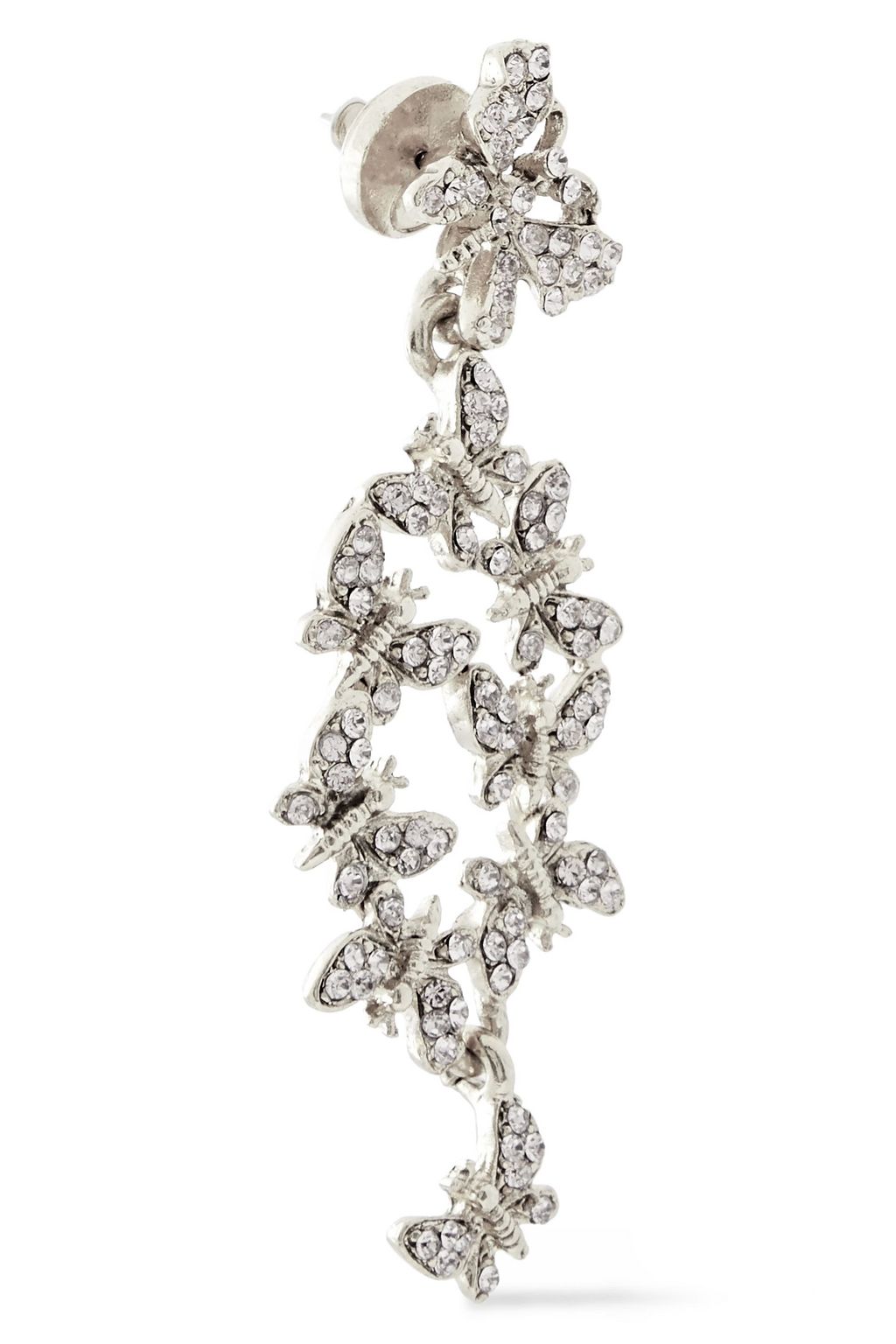 OSCAR DE LA RENTA Gold-tone crystal earrings