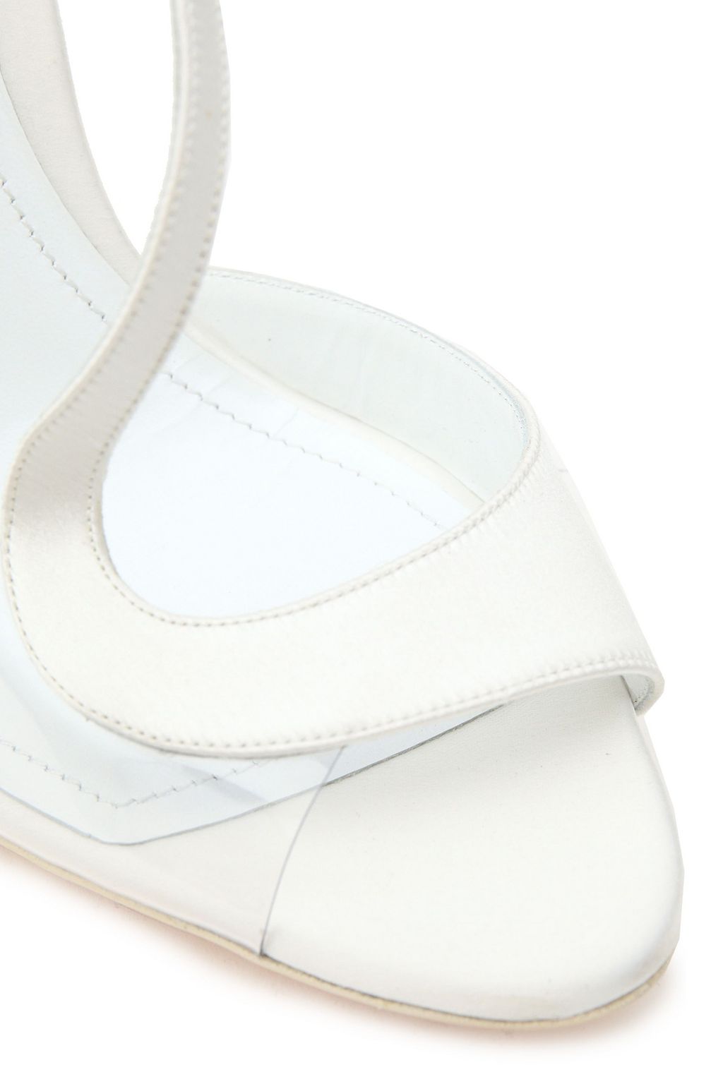 NICHOLAS KIRKWOOD Maeva faux pearl-embellished satin and PVC sandals