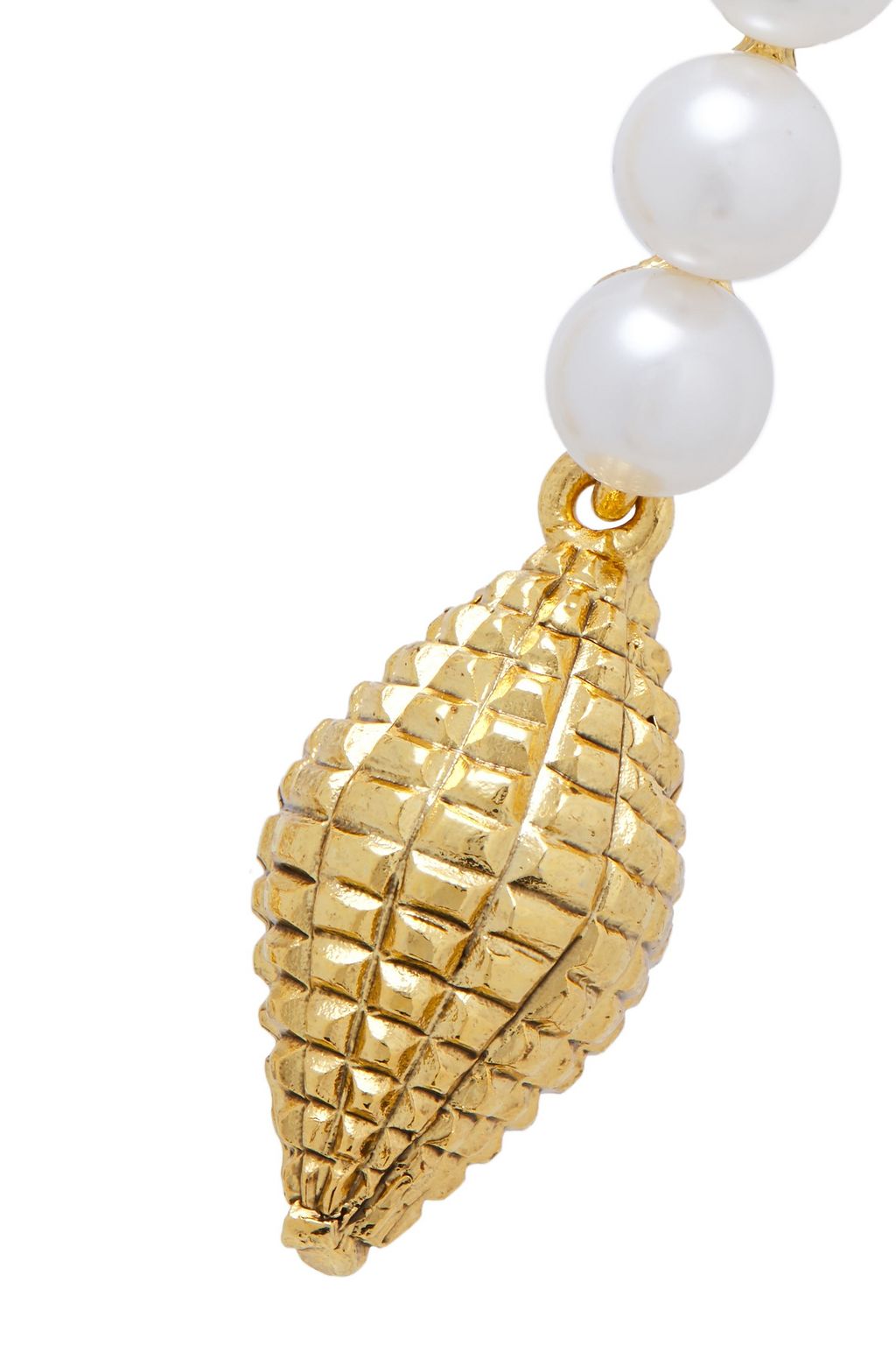 OSCAR DE LA RENTA Gold-tone faux pearl earrings