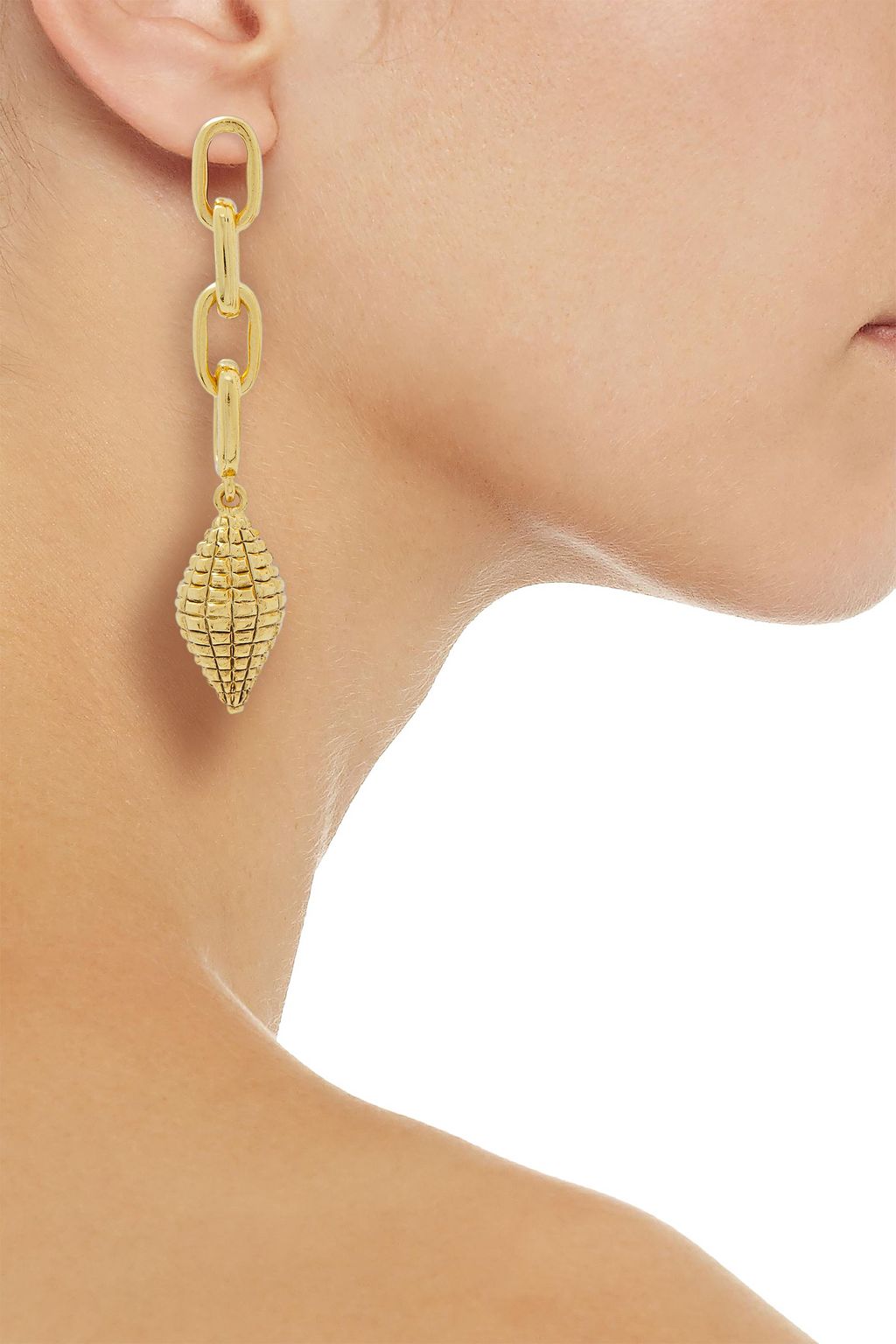 OSCAR DE LA RENTA Gold-tone faux pearl earrings