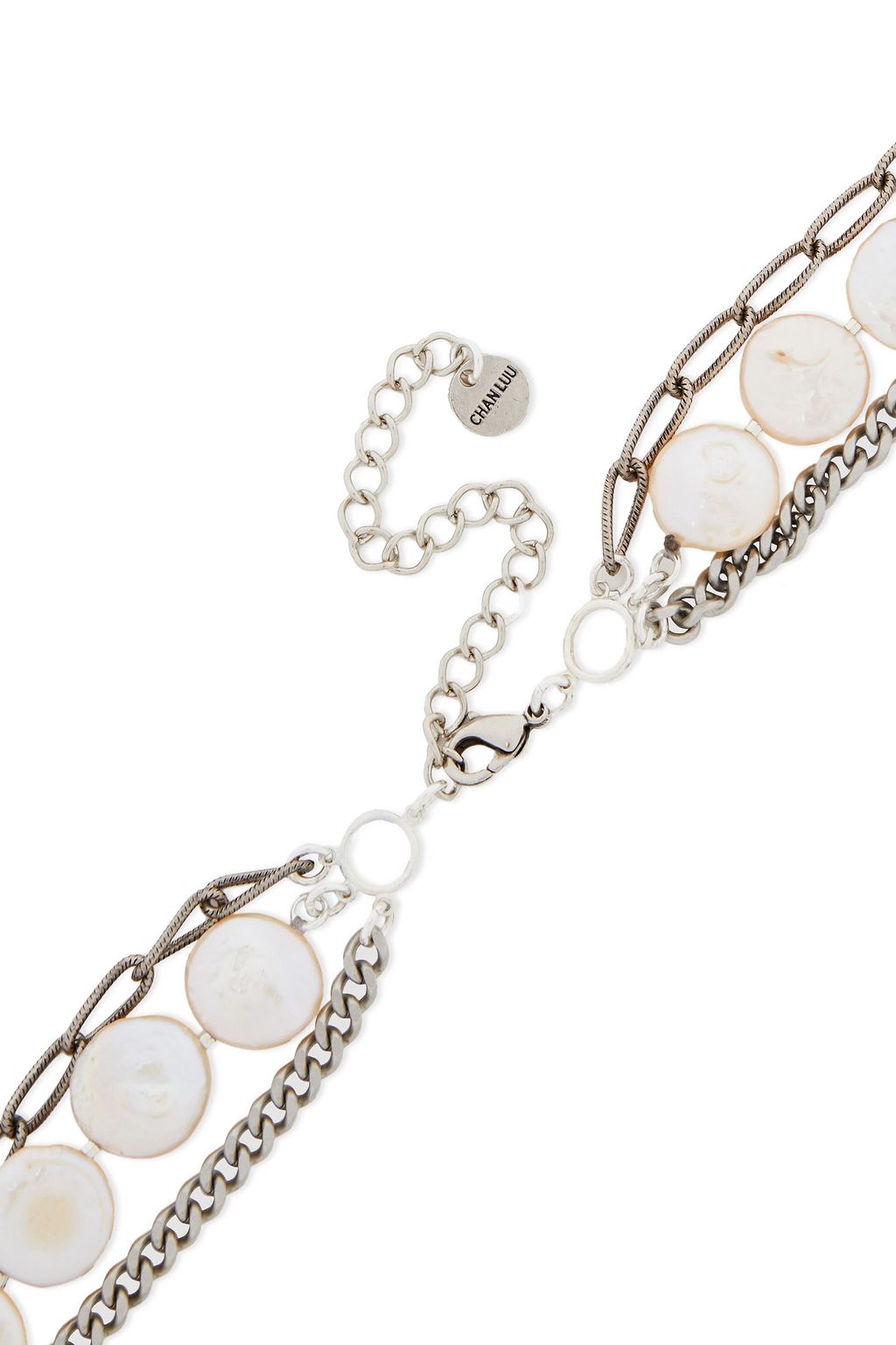 CHAN LUU Silver-tone multi-stone necklace