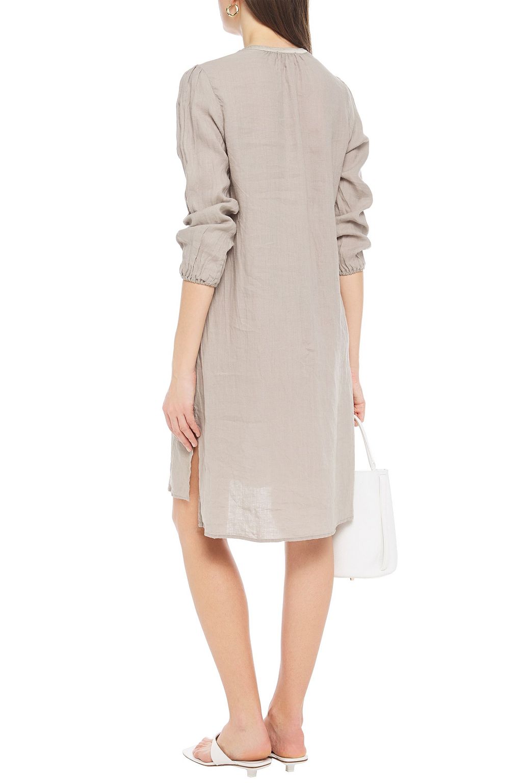 JAMES PERSE Gathered linen dress