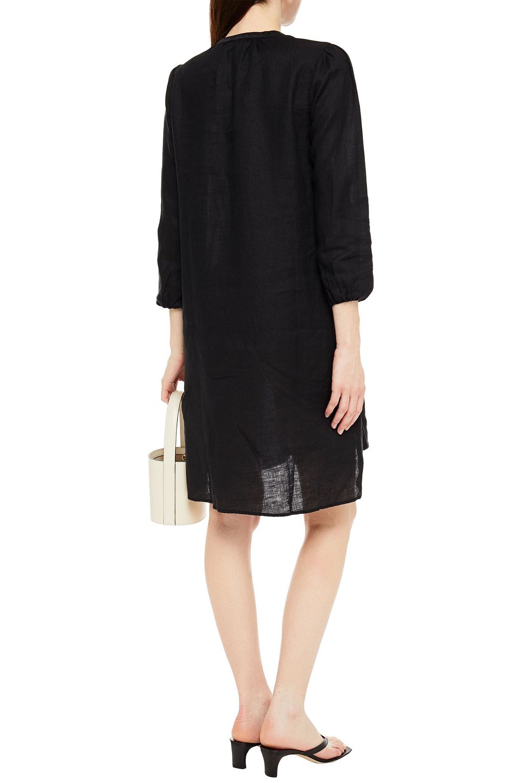 JAMES PERSE Gathered linen dress