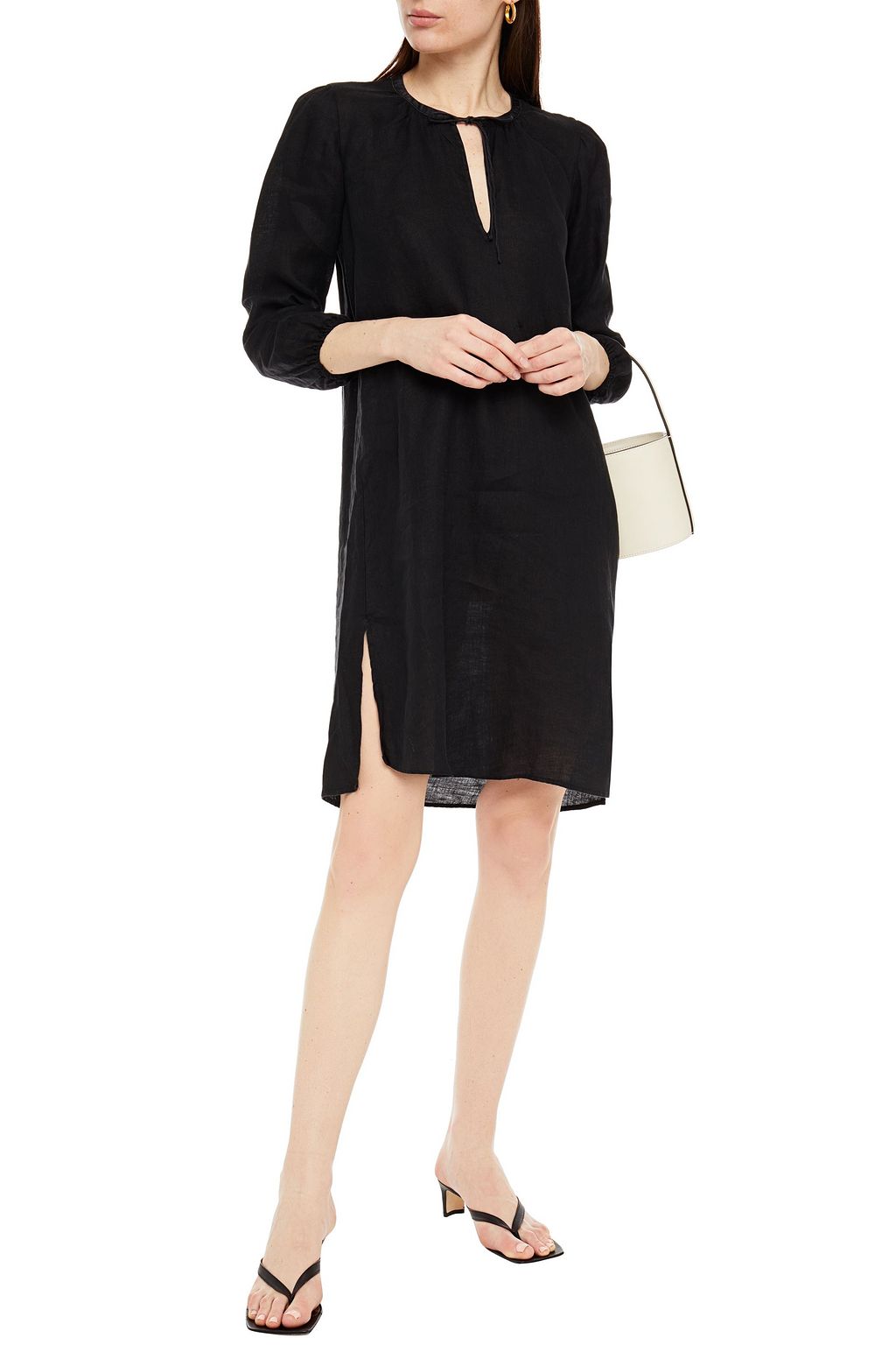 JAMES PERSE Gathered linen dress