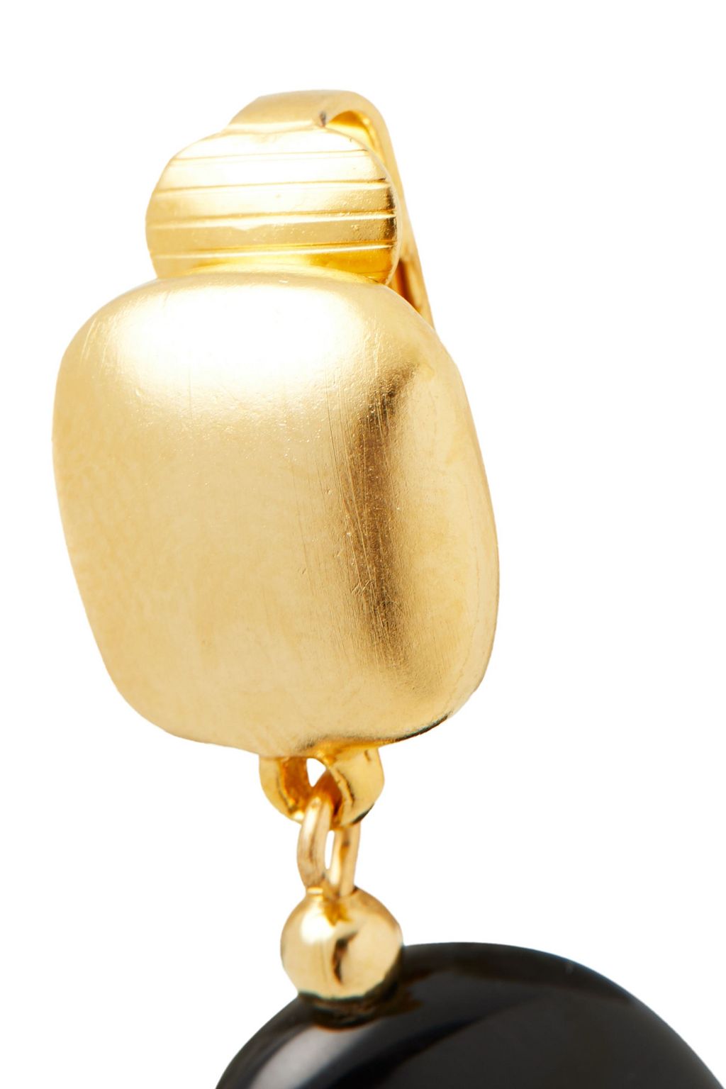 KENNETH JAY LANE 22-karat gold-plated stone earrings