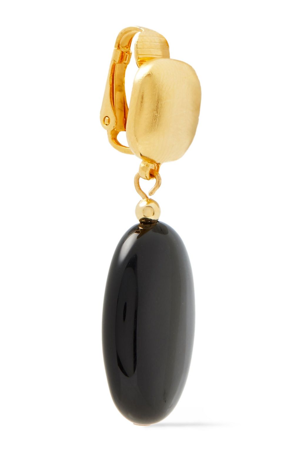 KENNETH JAY LANE 22-karat gold-plated stone earrings