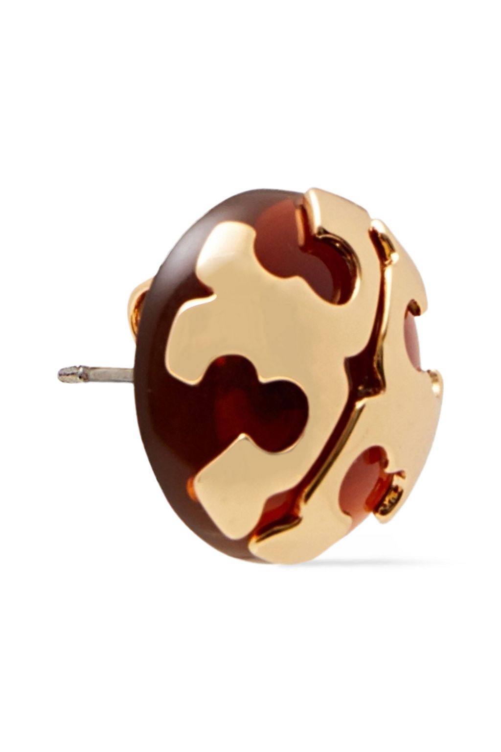 TORY BURCH Gold-tone resin earrings