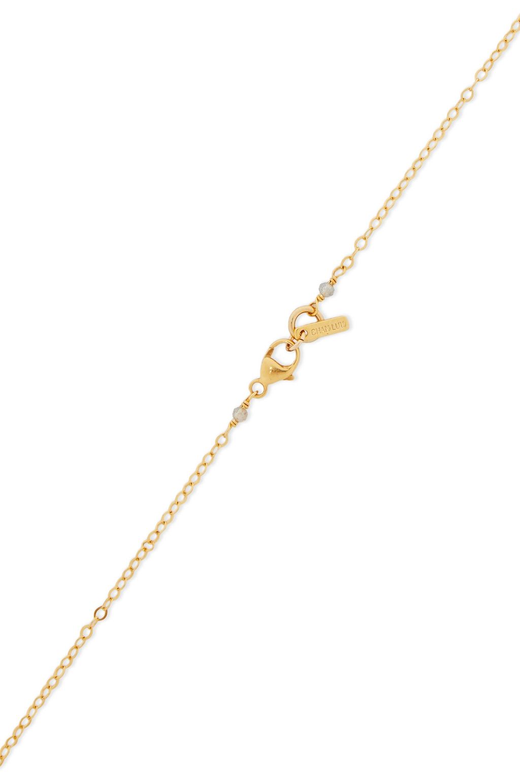 CHAN LUU 18-karat gold-plated sterling silver multi-stone necklace