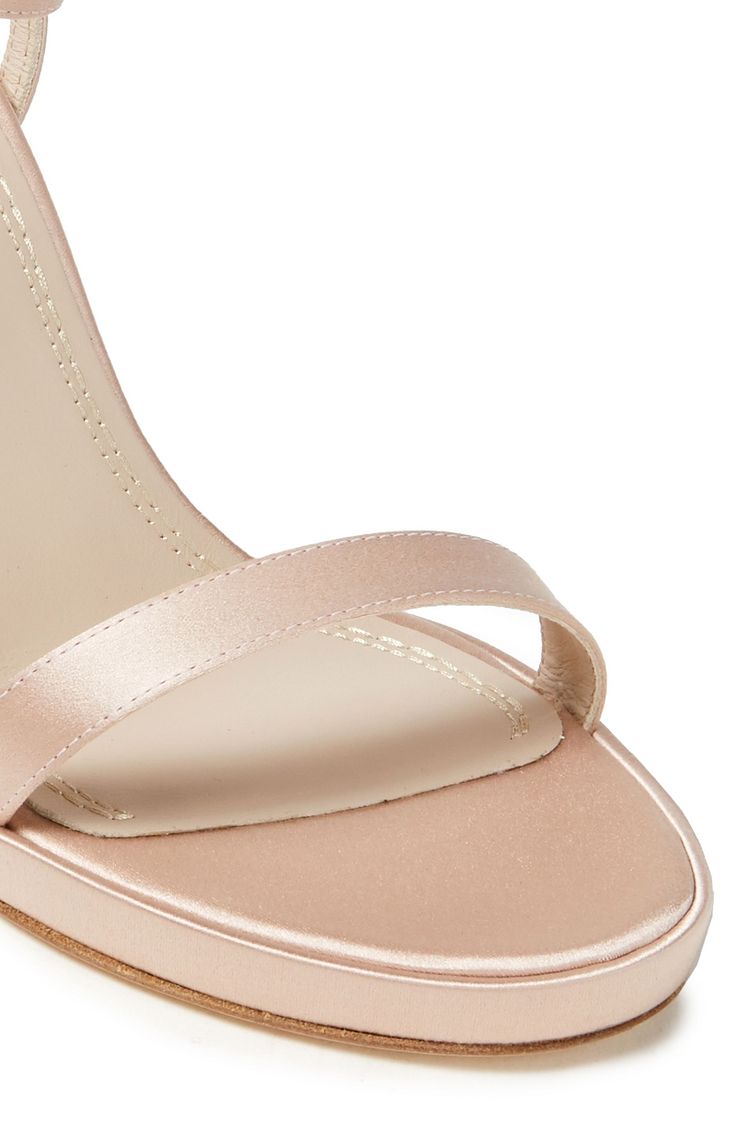 Pastel pink Faria crystal-embellished satin platform sandals | Sale up to 70% off | THE OUTNET 
