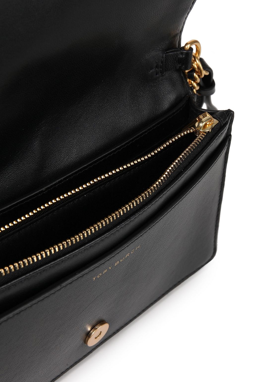 TORY BURCH Fleming tasseled embroidered raffia shoulder bag