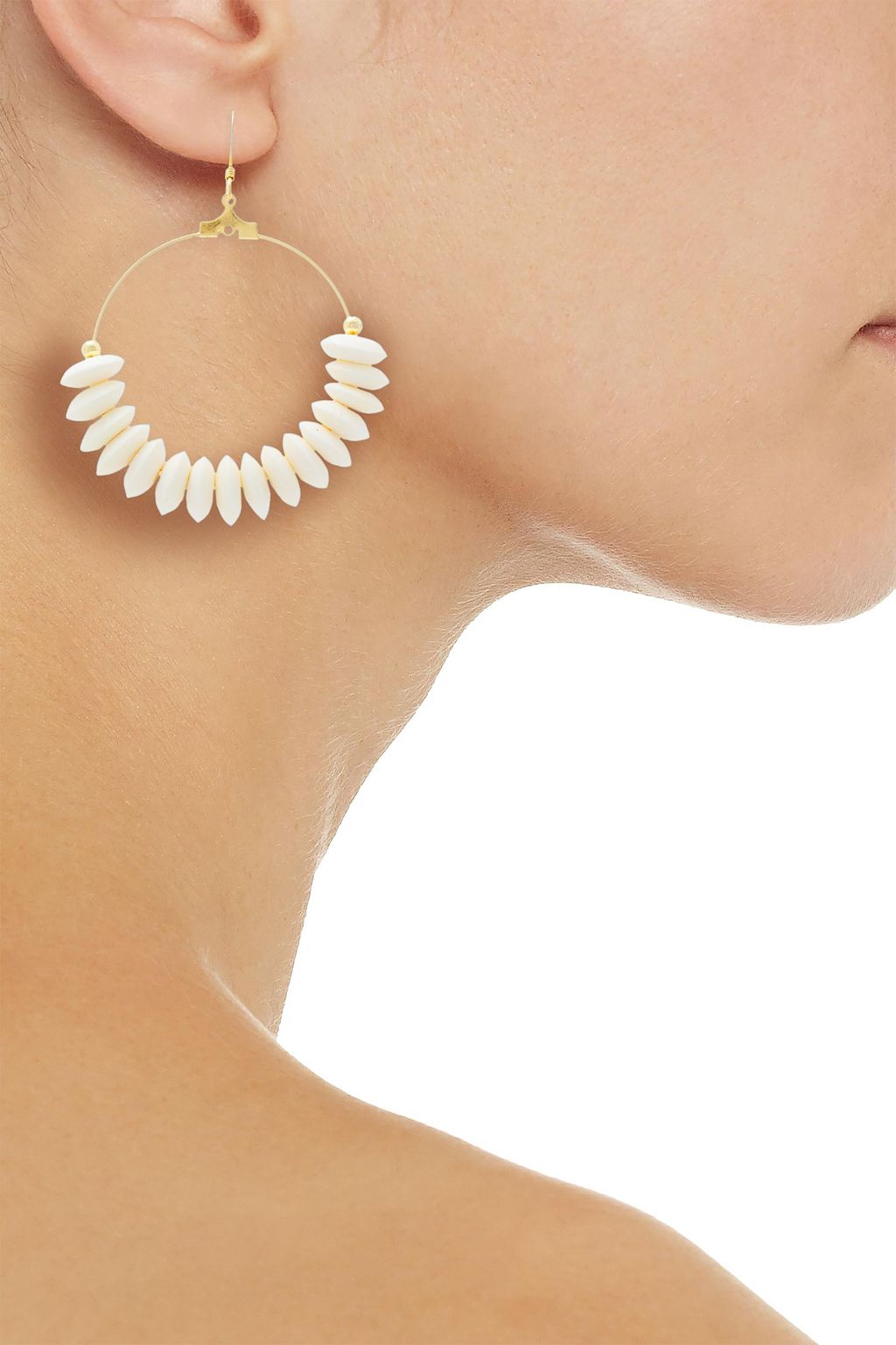 KENNETH JAY LANE 22-karat gold-plated resin earrings