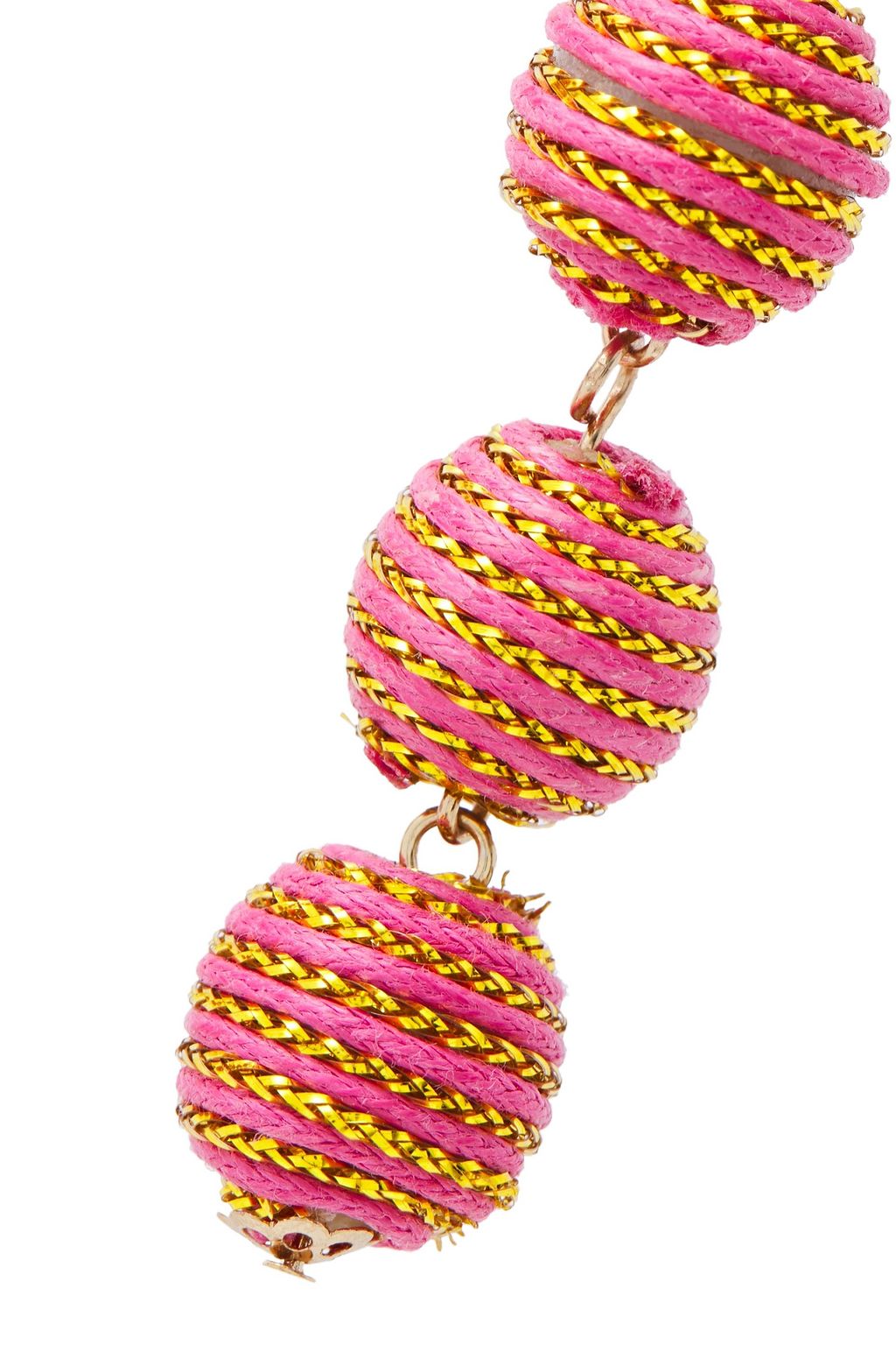 KENNETH JAY LANE Gold-tone and cord earrings