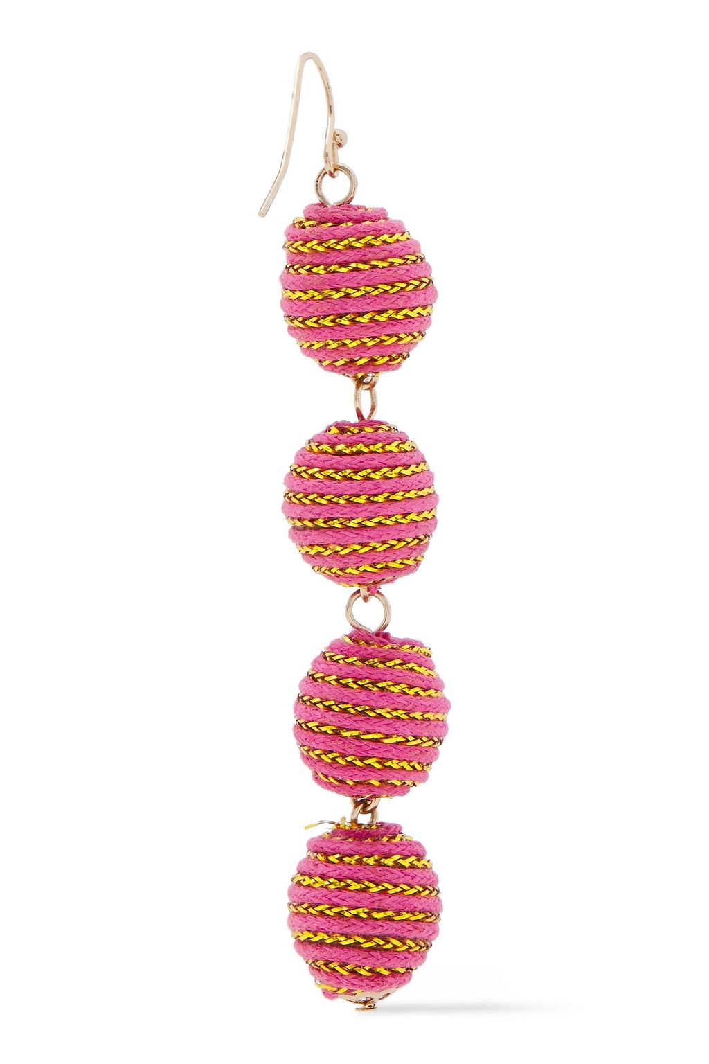 KENNETH JAY LANE Gold-tone and cord earrings